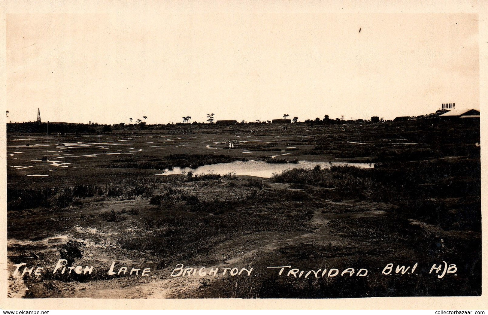 Trinidad Y Tobago The Pitch Lake Brighton Real Photo Vintage Postcard - Trinidad