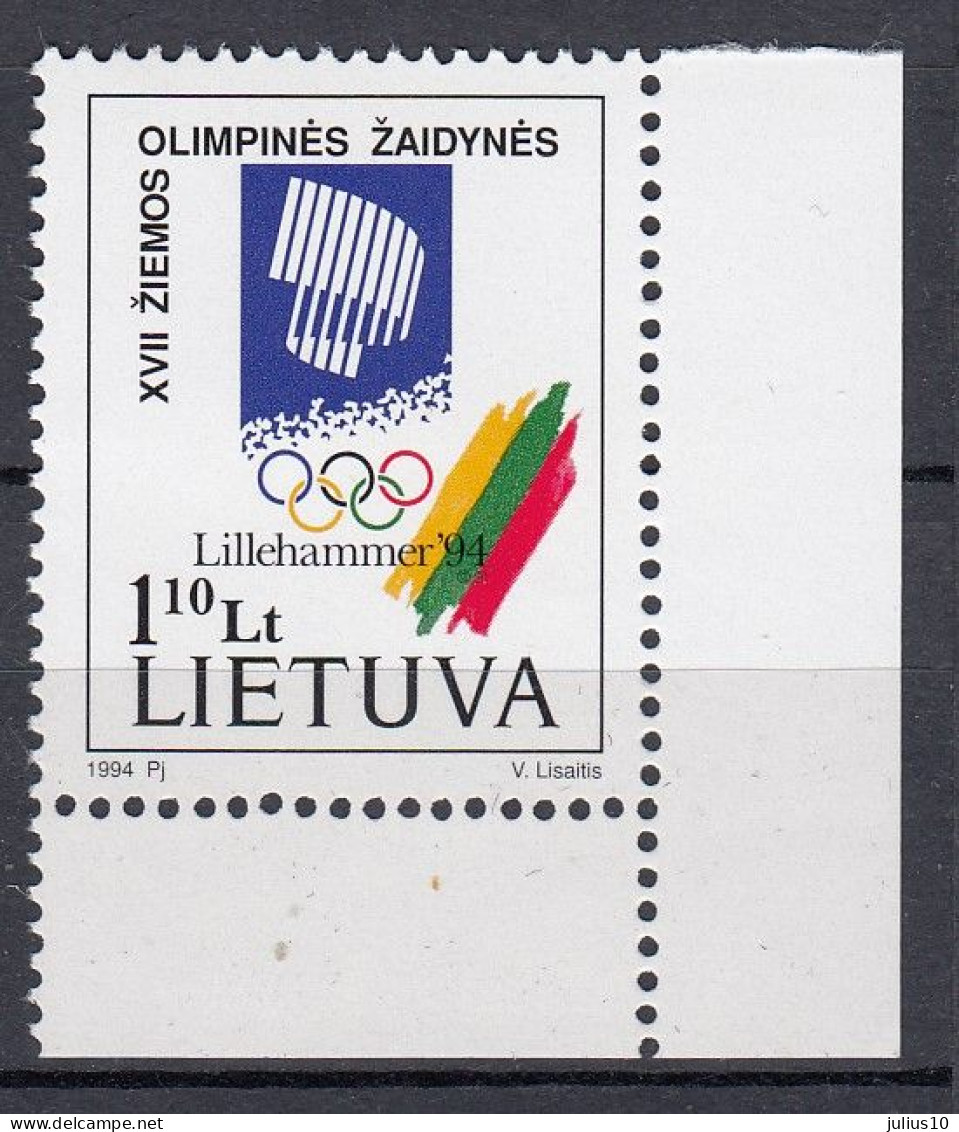 LITHUANIA 1994 Winter Olympic Games MNH(**) Mi 547 #Lt1152 - Lituanie