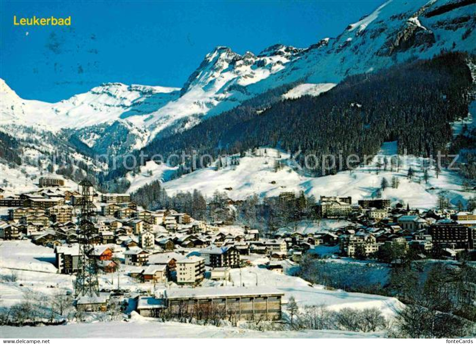 12649367 Leukerbad Winterpanorama Mit Gitzifurgge Majinghorn Berner Alpen Loeche - Autres & Non Classés