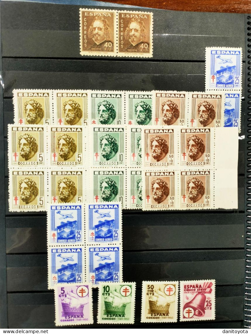 ESPAÑA. LOTE DE SERIES COMPLETAS, PERIODO PRIMER CENTENARIO. VALOR DE CATÁLOGO 122 € - Unused Stamps