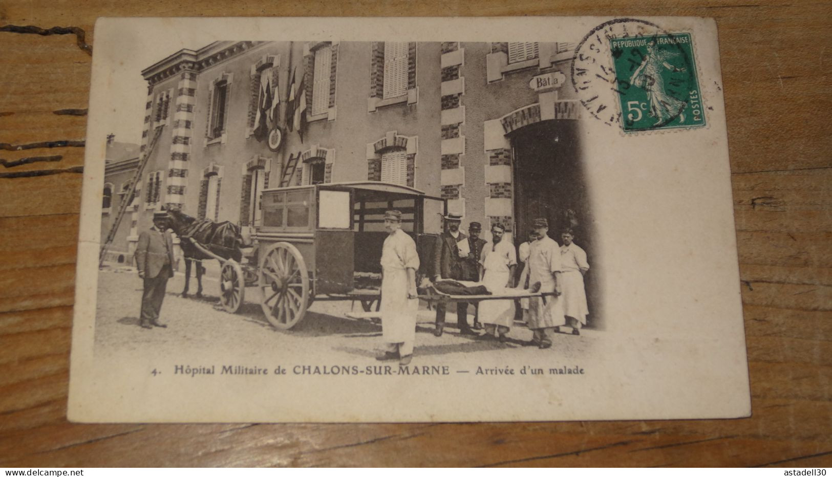 Hopital Militaire CHALONS SUR MARNE, Arrivée D'un Malade ................ 19145 - Châlons-sur-Marne