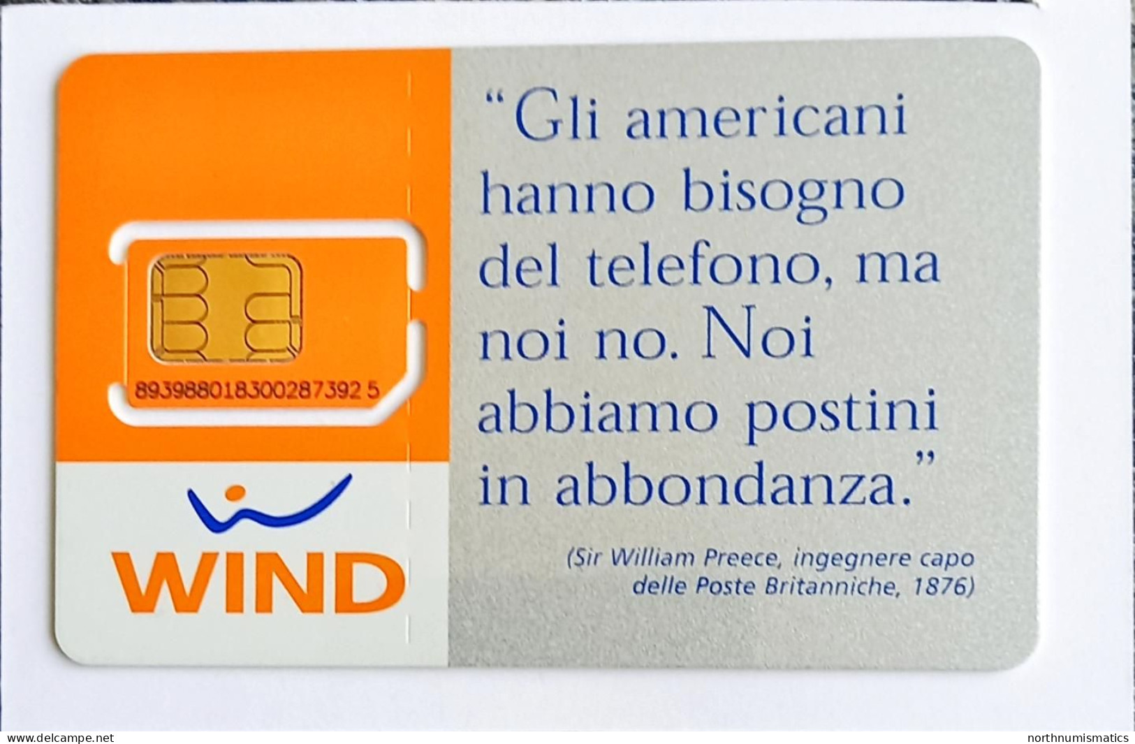 Wind  Gsm Original Chip Sim Card - Collections