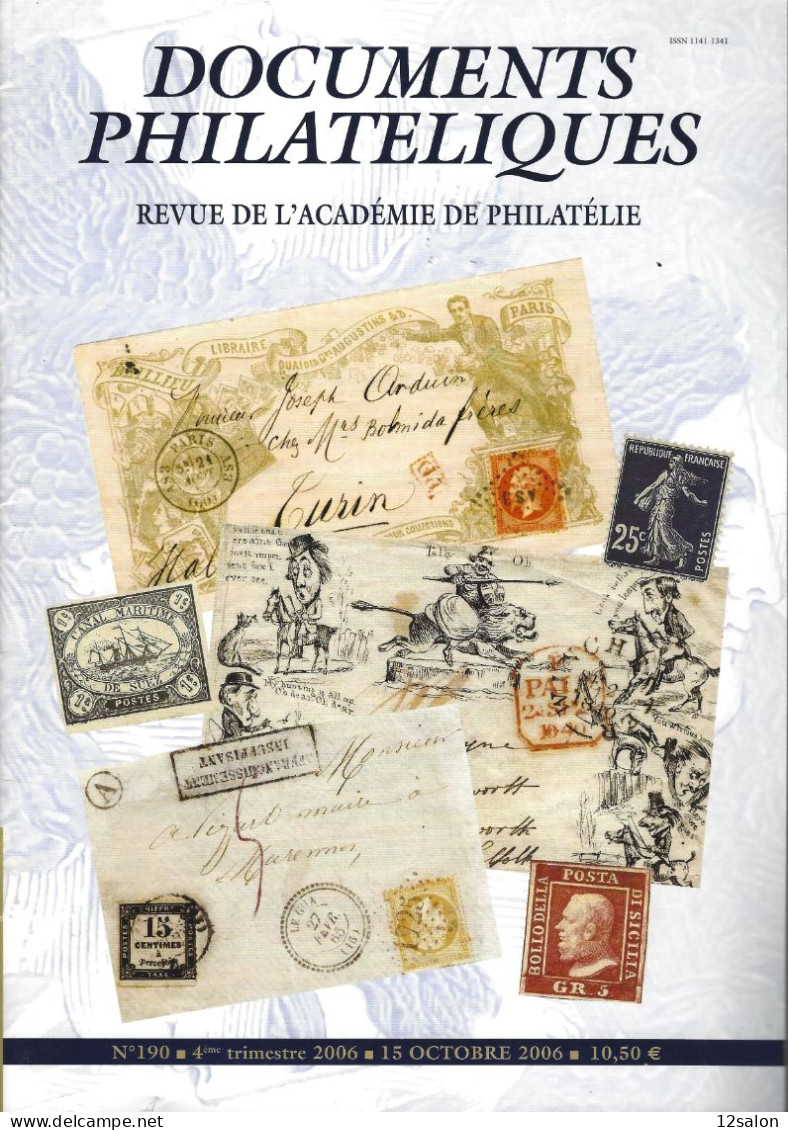 ACADEMIE DE PHILATELIE DOCUMENTS PHILATELIQUES N° 190 + Sommaire - Sonstige & Ohne Zuordnung