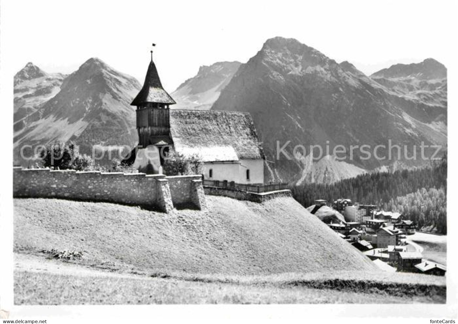12632697 Arosa GR Bergkirchli Alpenpanorama Arosa - Altri & Non Classificati