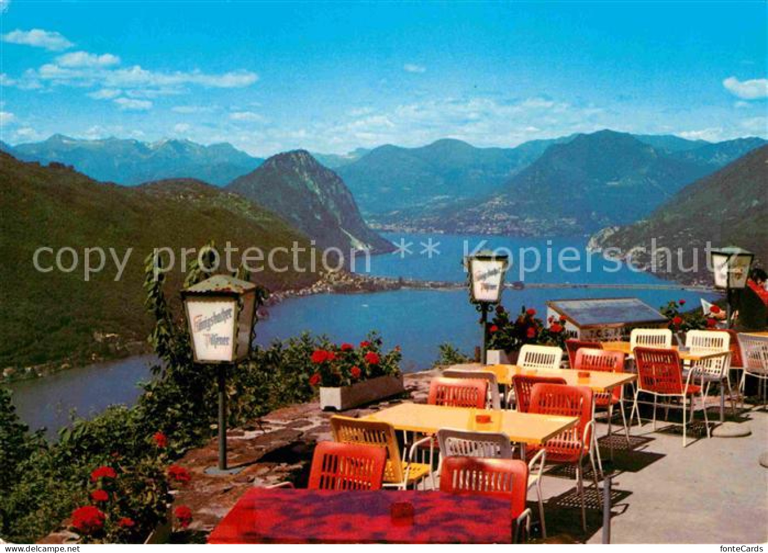 12622177 Serpiano TI Ristorante Funivia Terrasse Panorama Lugano - Andere & Zonder Classificatie