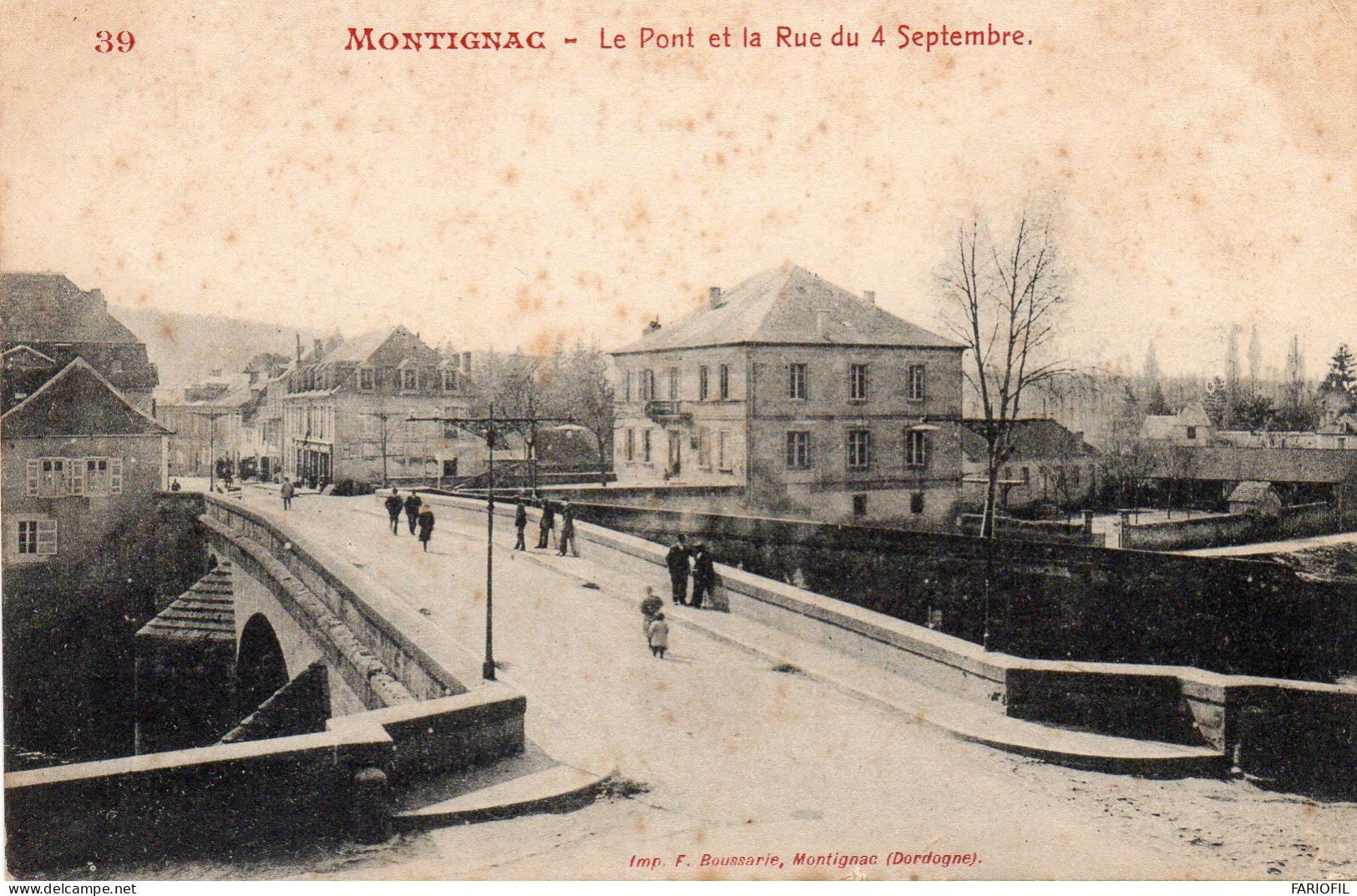 MONTIGNAC Sur Vézère - Le Pont Et La Rue Du 4 Septembre . - Montignac-sur-Vézère