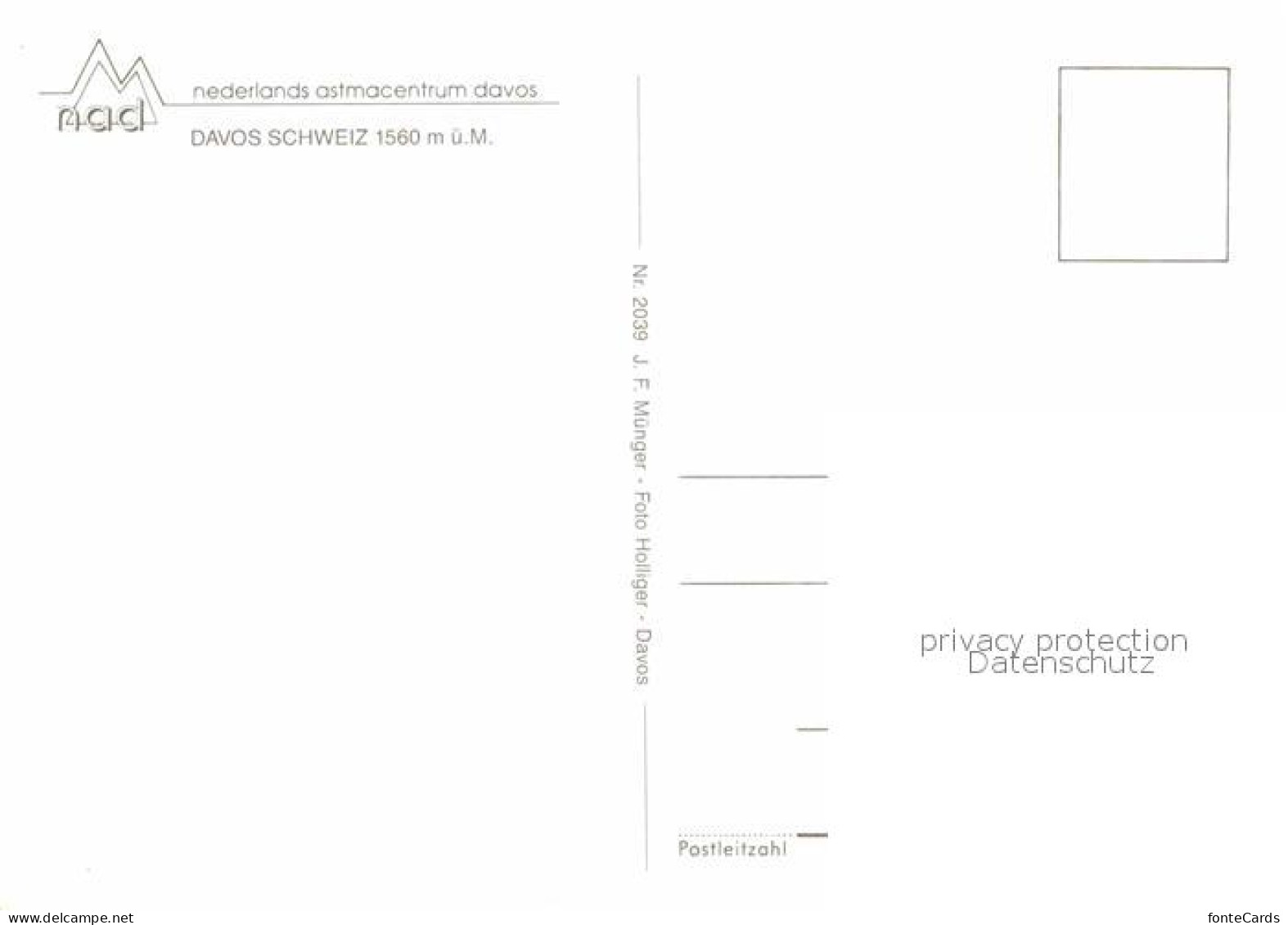 12618257 Davos GR Nederlands Astmacentrum Asthmazentrum Klinik Winterpanorama Da - Altri & Non Classificati