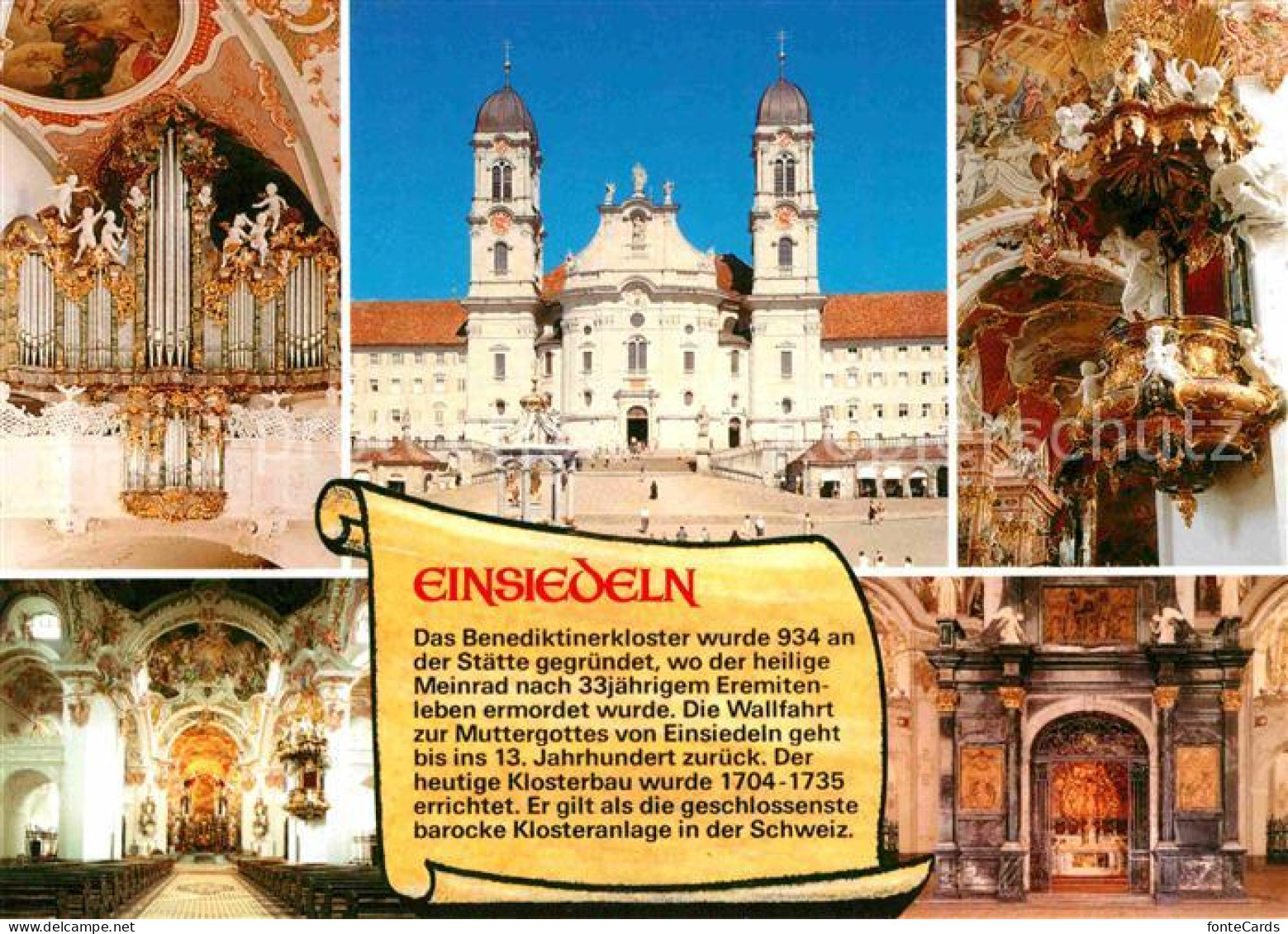 12617567 Einsiedeln SZ Benediktinerklostr Wallfahrtskirche Orgel Inneres Kanzel  - Autres & Non Classés