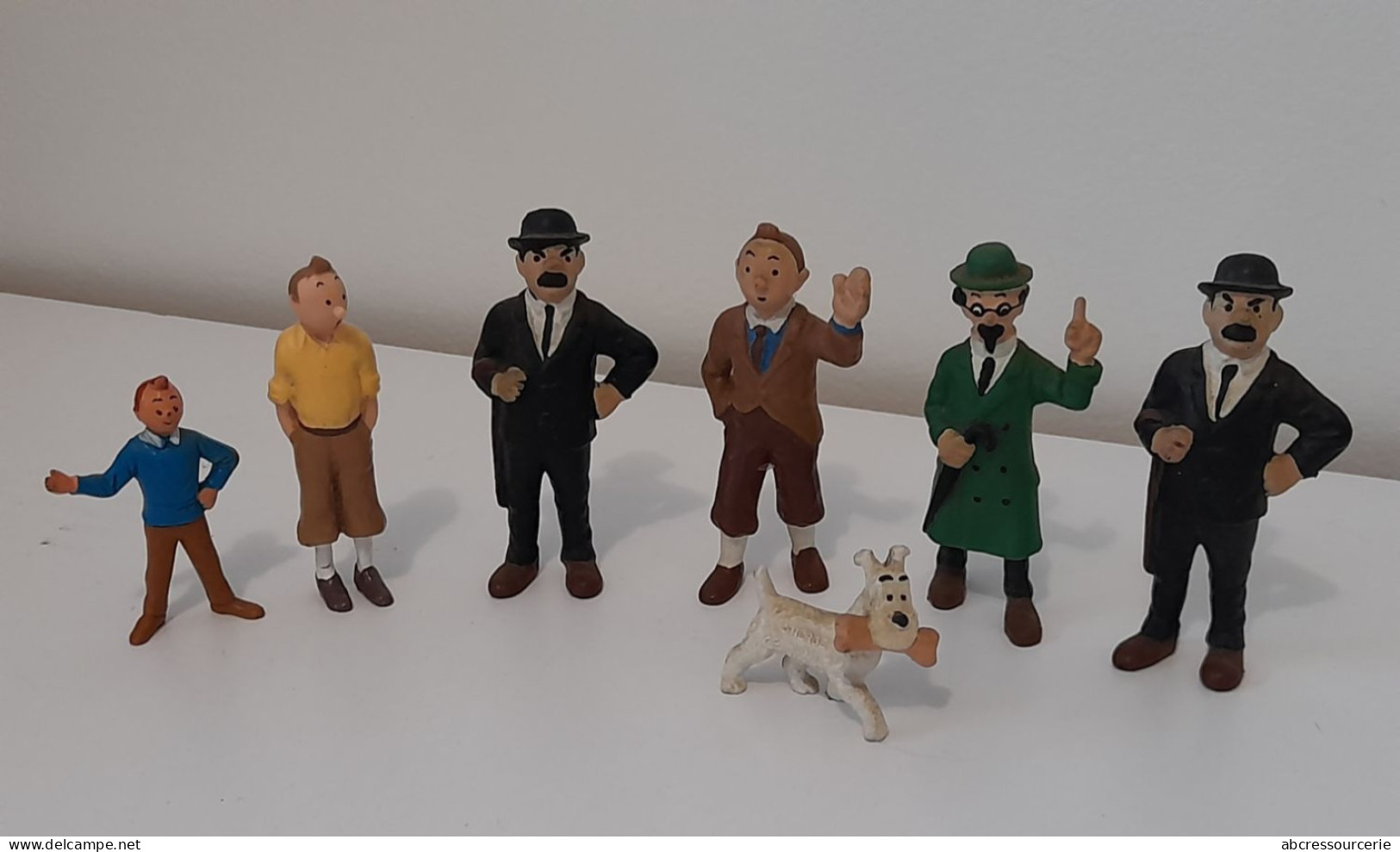 Lot De 7 Figurines Tintin Et Milou Tournesol Dupont Bully Bullyland Esso Et Lu - Kuifje