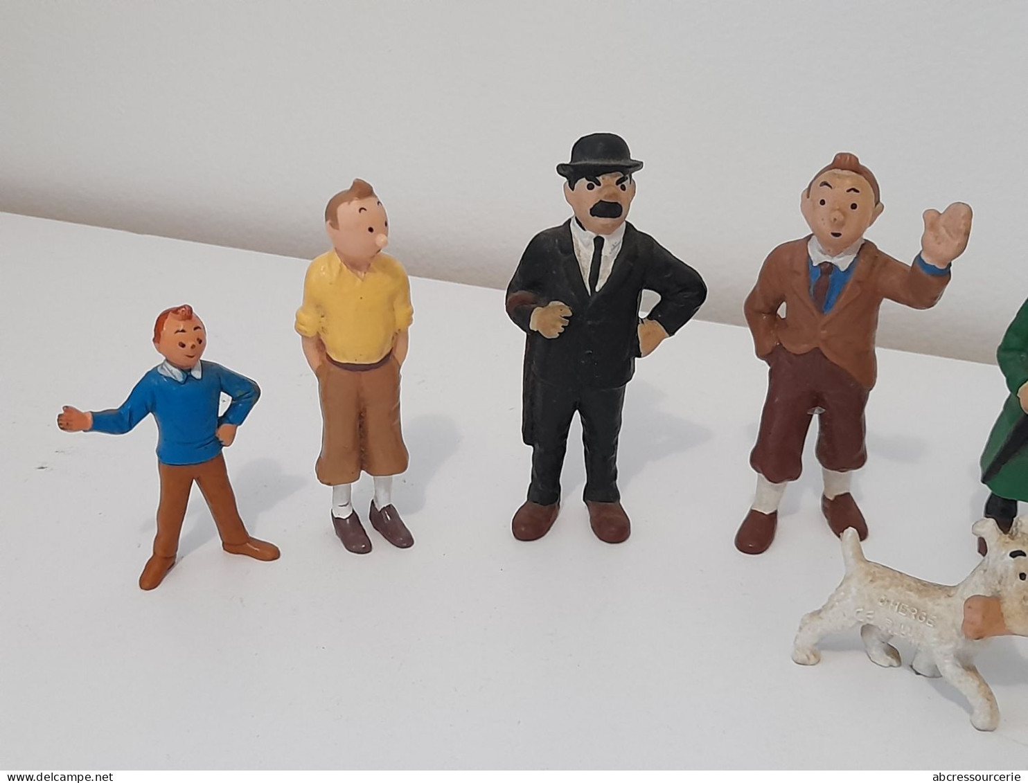 Lot De 7 Figurines Tintin Et Milou Tournesol Dupont Bully Bullyland Esso Et Lu - Kuifje