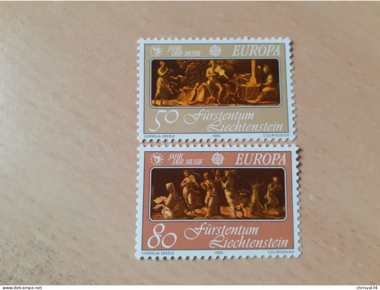 TIMBRES   LIECHTENSTEIN   ANNEE   1985   N  807  /  808   NEUFS   LUXE** - Neufs