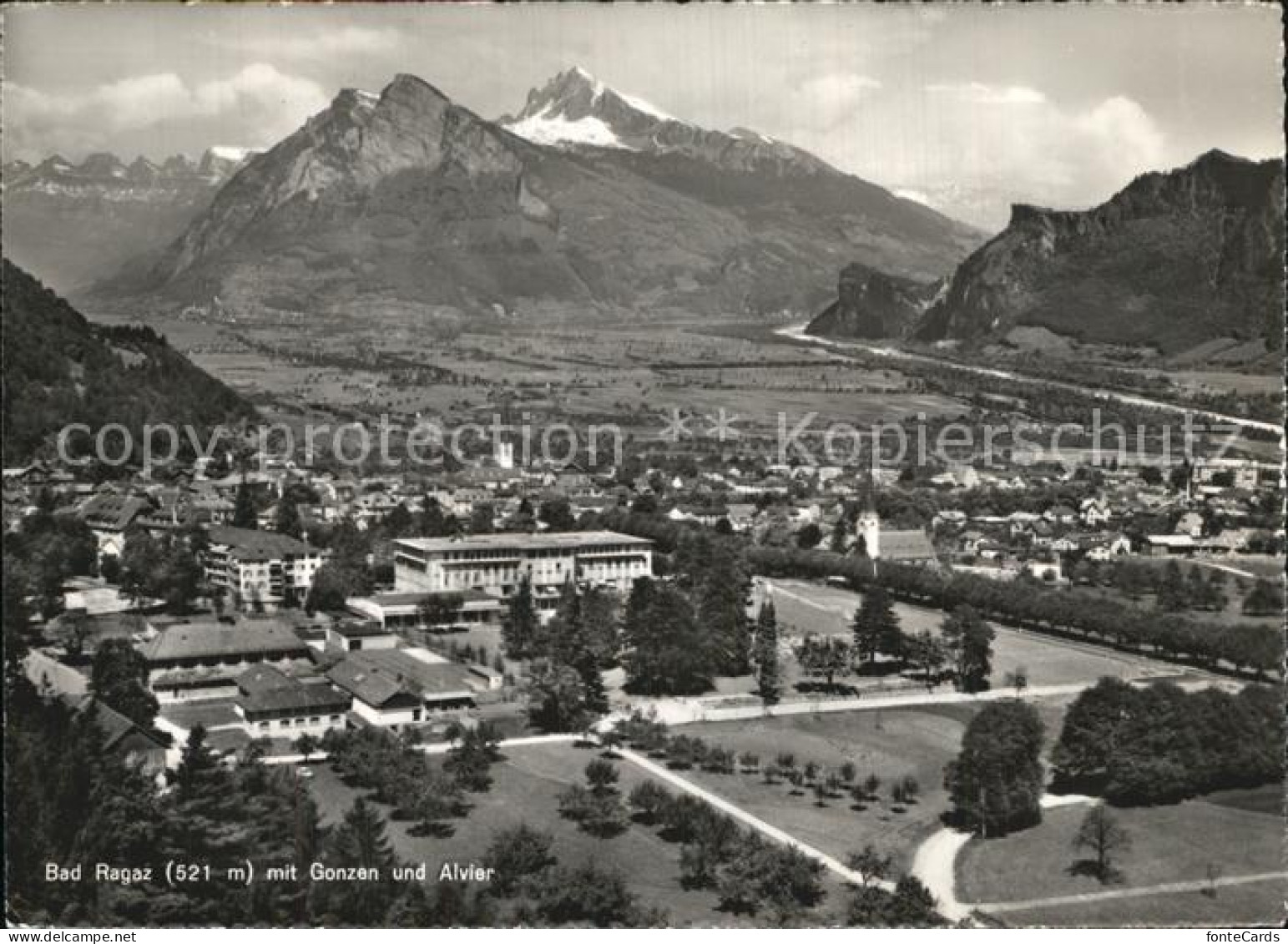 12606167 Bad Ragaz Panorama Mit Gonzen Und Alvier Bad Ragaz - Sonstige & Ohne Zuordnung