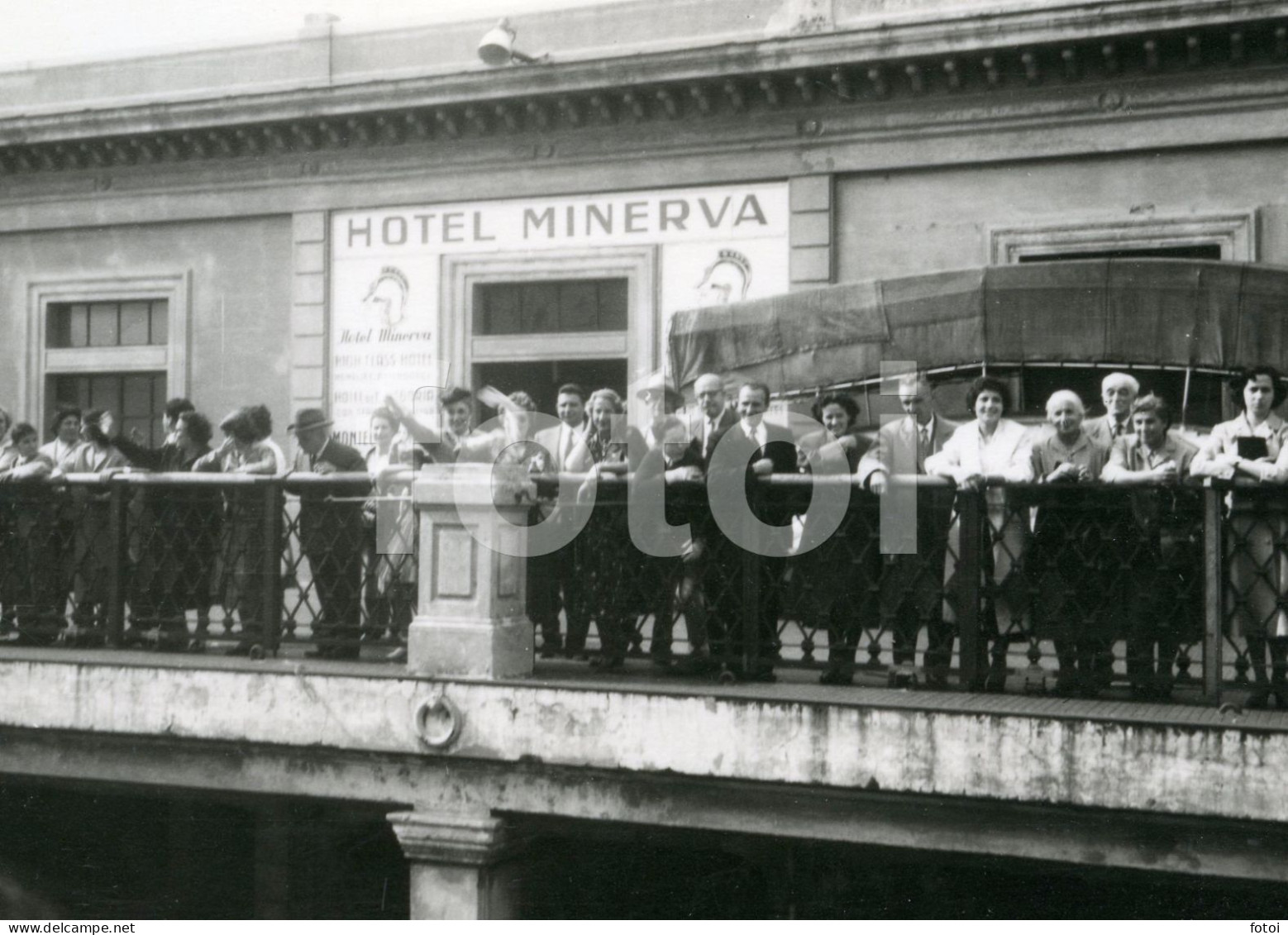 50s ORIGINAL PHOTO FOTO ADVERT HOTEL MINERVA GENOVA ITALIA ITALY AT133 - Plaatsen