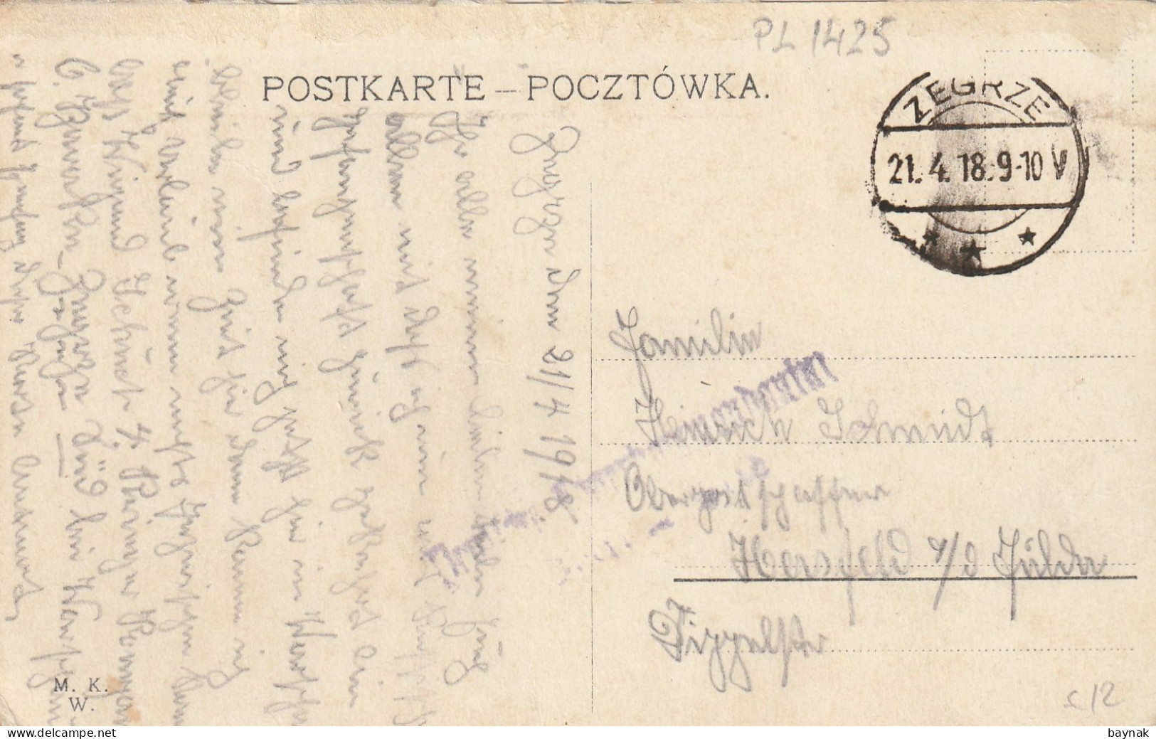 PL1425  --  WARSZAWA  --  POMNIK KOPERNIKA  --  1918 - Poland