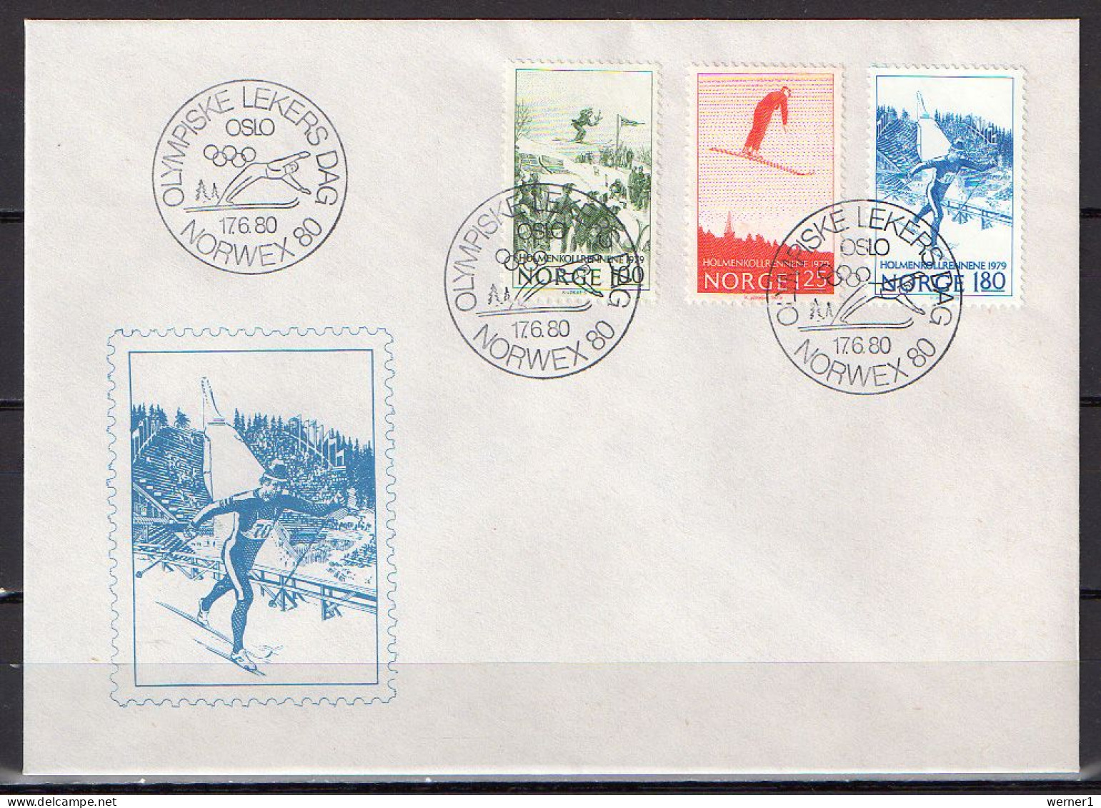 Norway 1980 Olympic Games  Commemorative Cover - Inverno1980: Lake Placid