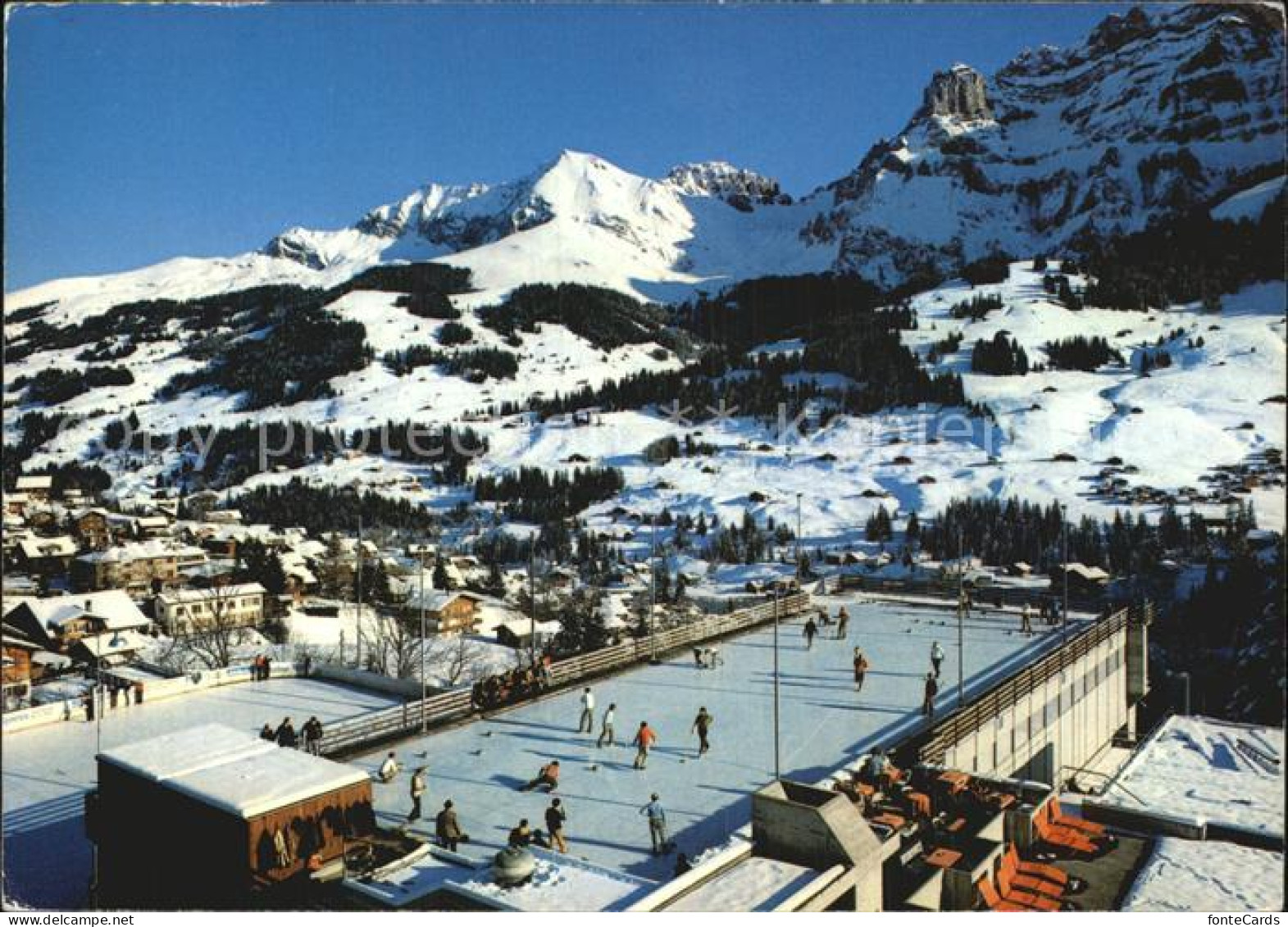 12600527 Adelboden Curling Eisbahn Bonderspitz Nuenihorn Wintersportplatz Berner - Autres & Non Classés