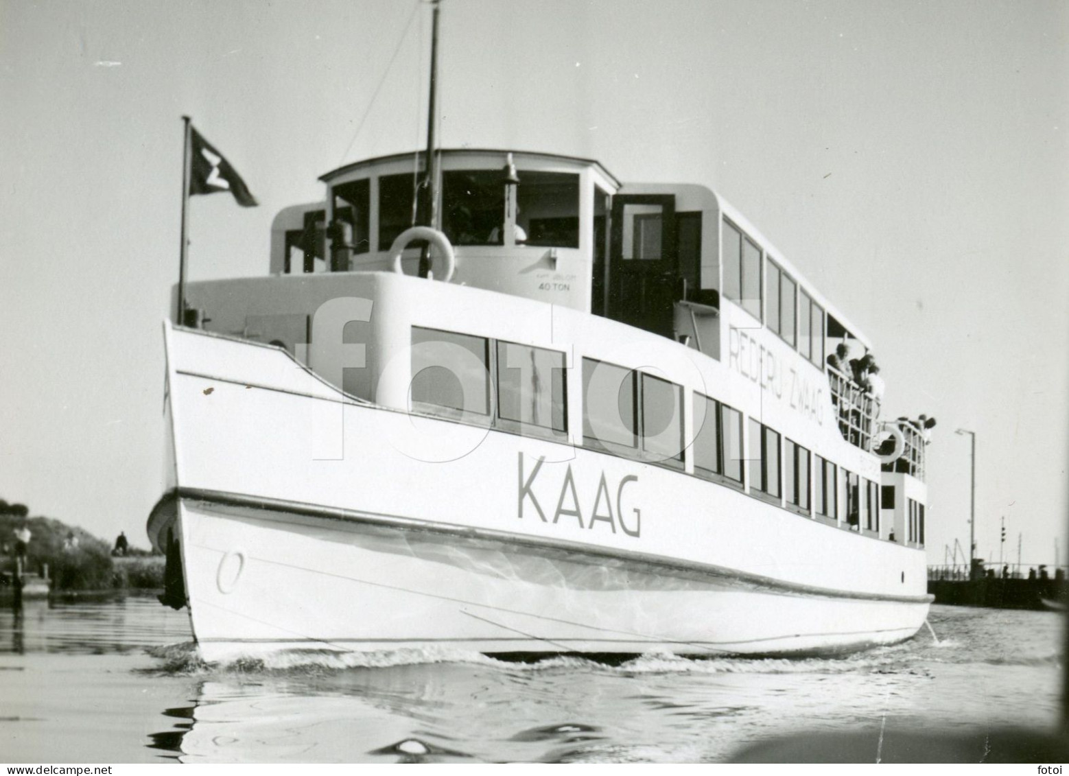 1949 REAL AMATEUR PHOTO FOTO KAAG BOAT AMSTERDAM NETHERLAND HOLLAND NETHERLANDS AT117 - Boats