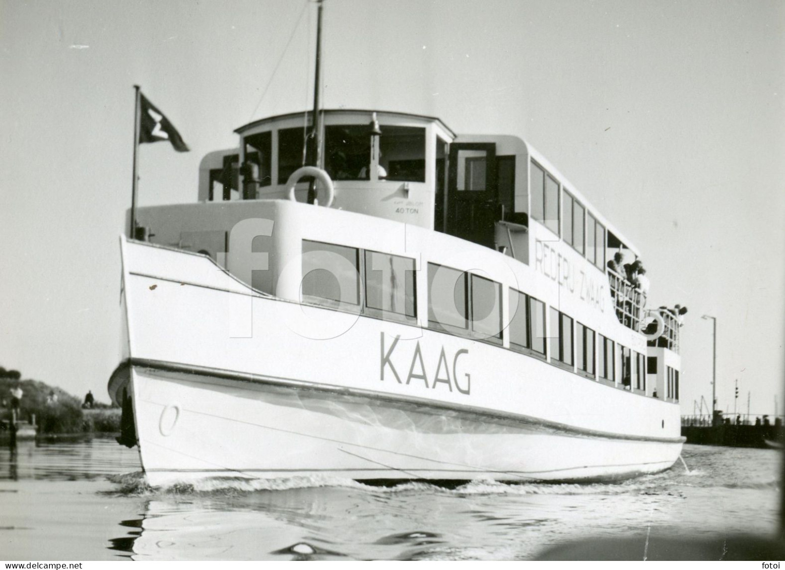 1949 REAL AMATEUR PHOTO FOTO KAAG BOAT AMSTERDAM NETHERLAND HOLLAND NETHERLANDS AT117 - Boten