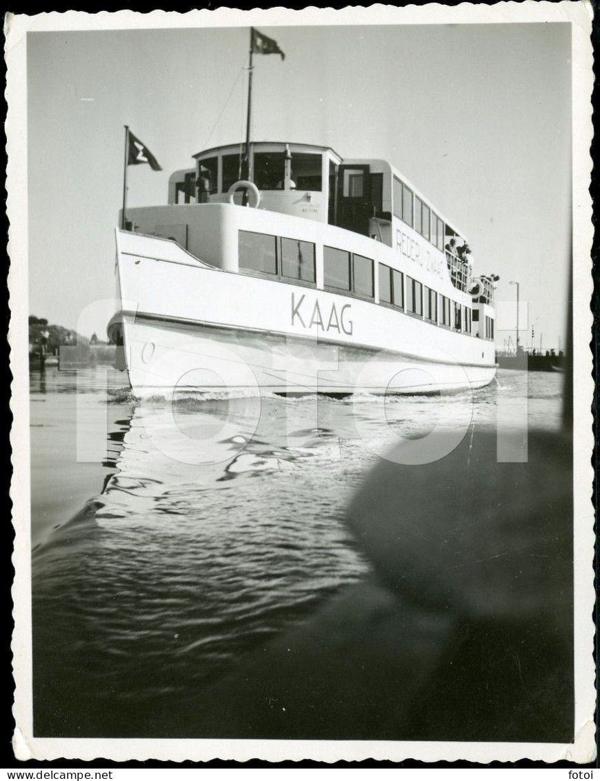 1949 REAL AMATEUR PHOTO FOTO KAAG BOAT AMSTERDAM NETHERLAND HOLLAND NETHERLANDS AT117 - Schiffe