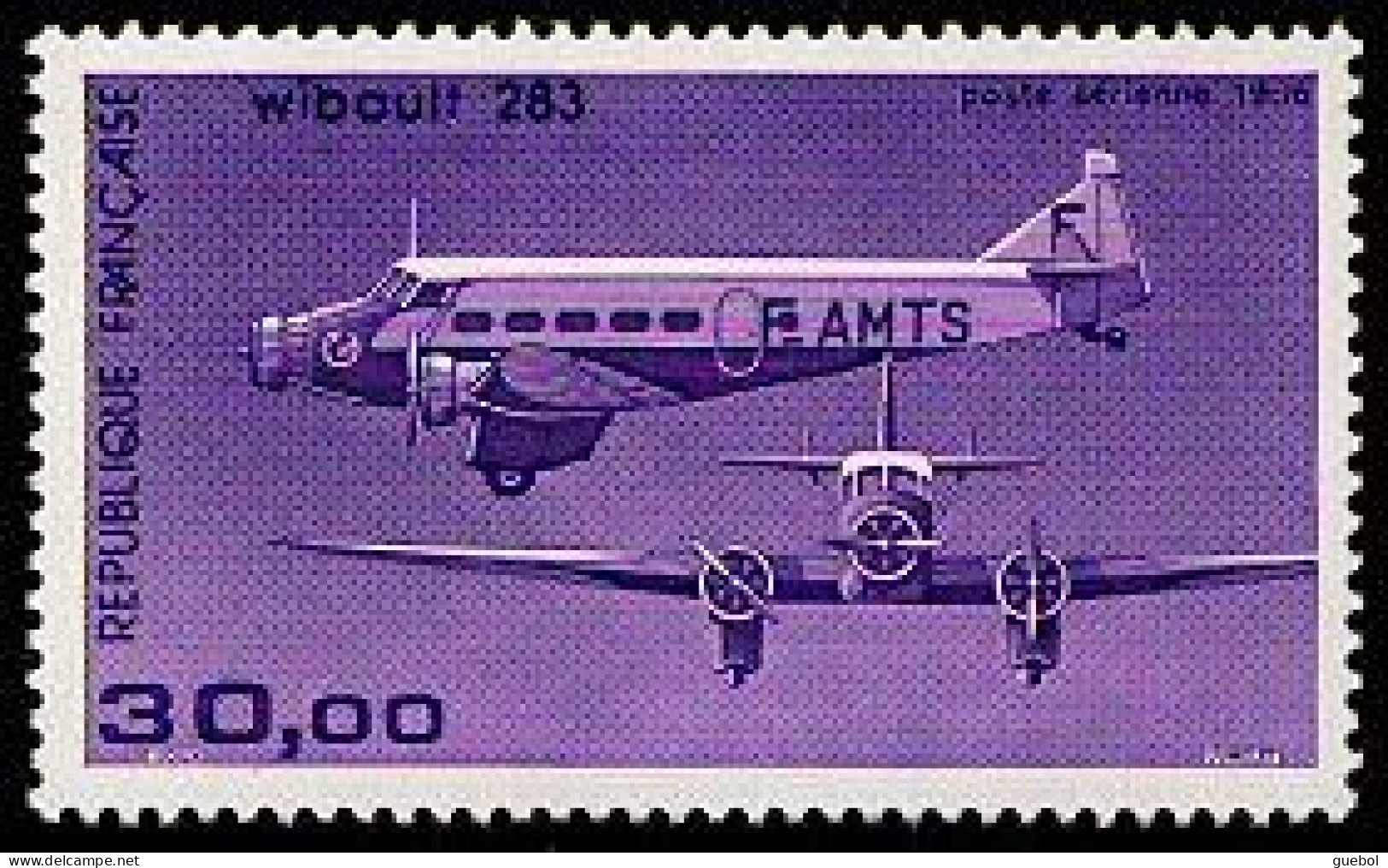 France N° PA  59 ** Poste Aérienne - Wibault 283 - 1960-.... Postfris