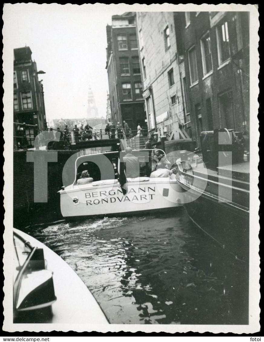 1949 REAL AMATEUR PHOTO FOTO BERGMANN RONDVAART BOAT NETHERLANDS HOLLAND AT116 - Schiffe