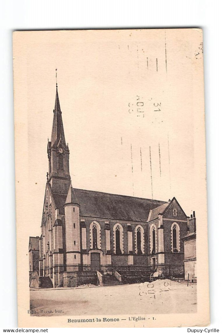 BEAUMONT LA RONCE - L'Eglise - Très Bon état - Beaumont-la-Ronce