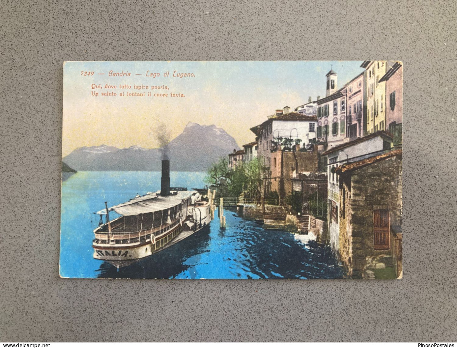 Gandria Lago Di Lugano Carte Postale Postcard - Gandria 