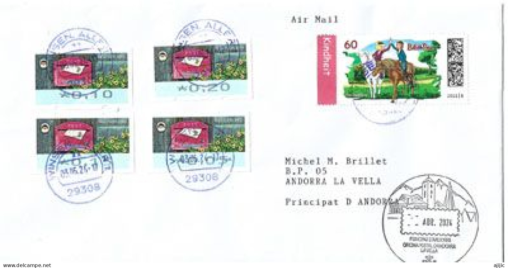 2024. Bibi And Tina - The Horse Swap , Letter To Andorra, With Postmark Arrival Andorra - Cartas & Documentos