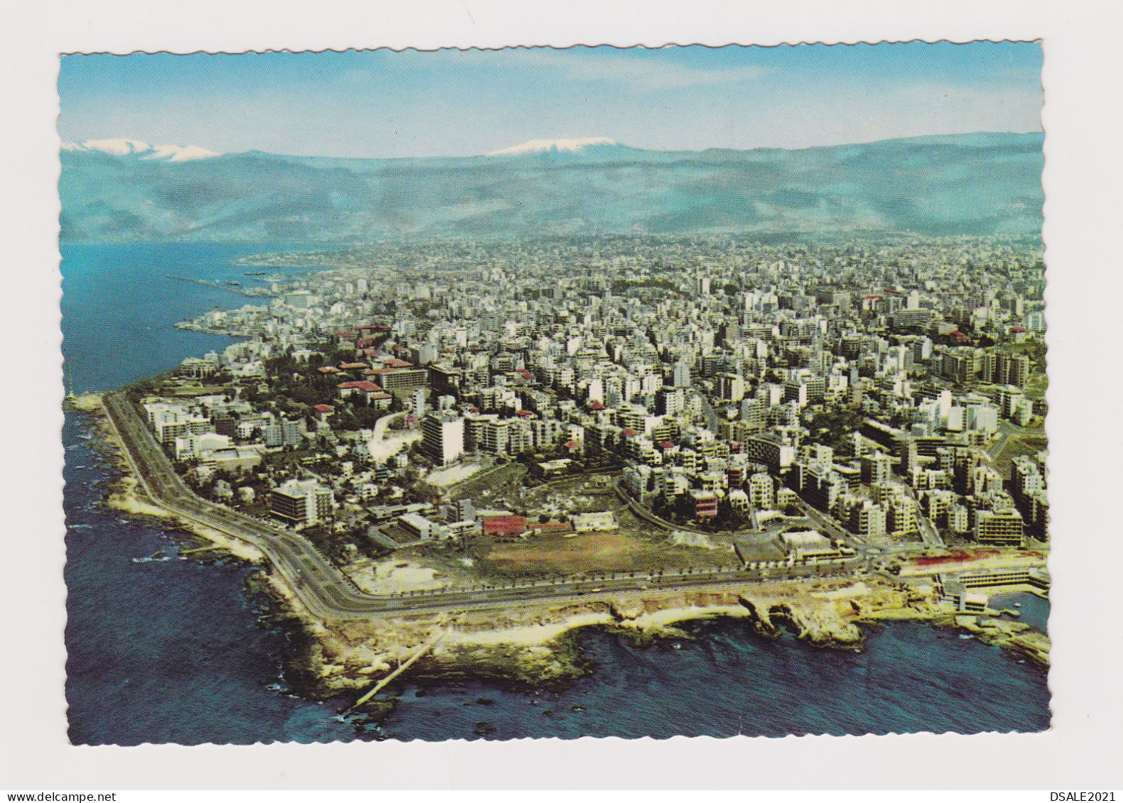 Lebanon Liban Modern BEIRUT Aerial General View Of Lighthouse New Quarter, Vintage Photo Postcard RPPc AK (1302) - Liban