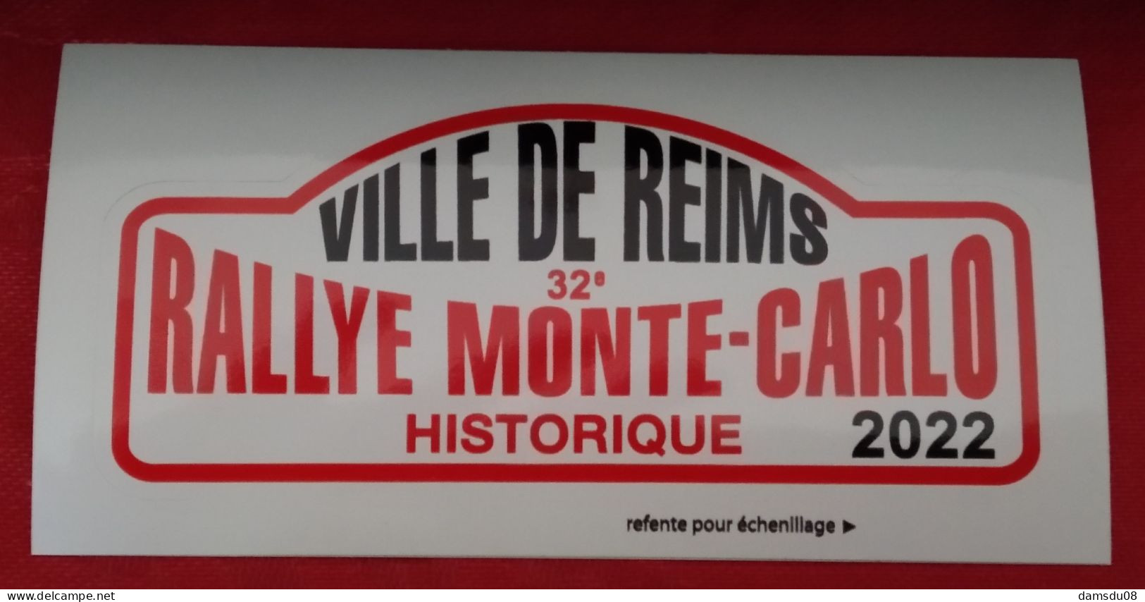 Autocollant RALLYE MONTE CARLO Historique 2022 Départ Reims - Autocollants