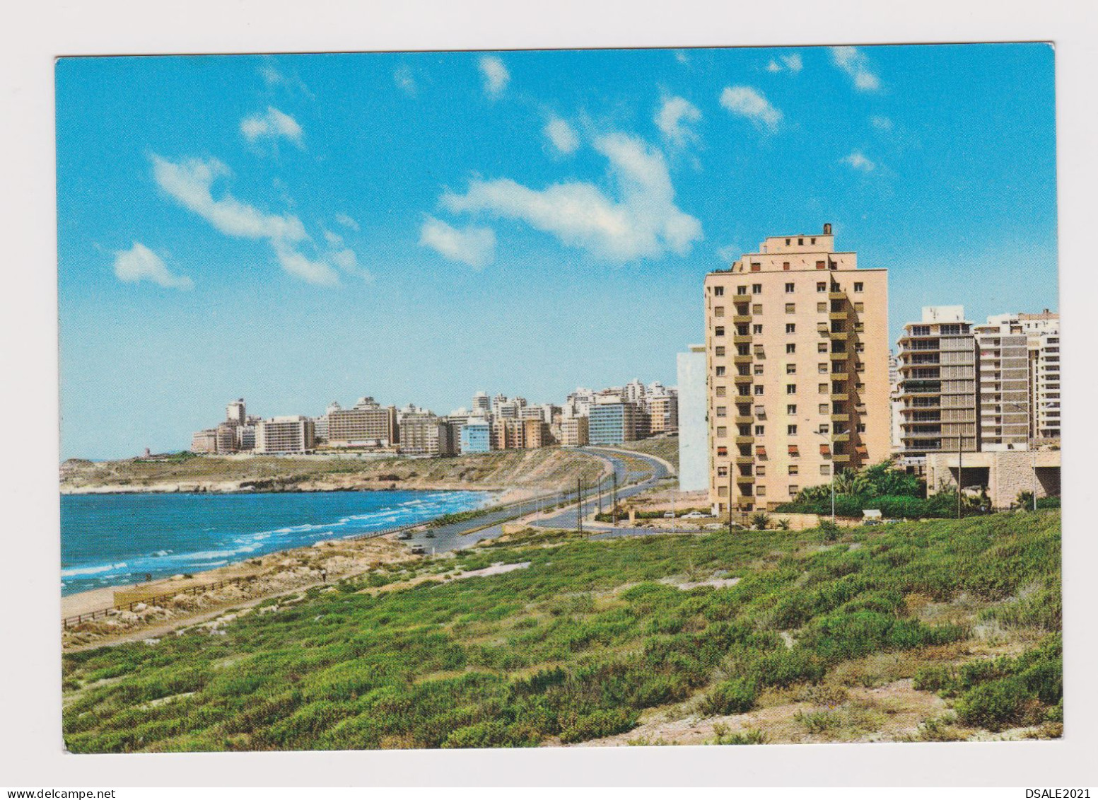 Lebanon Liban Raouche Quarter, New Buildings, View Vintage Photo Postcard RPPc AK (1295) - Liban