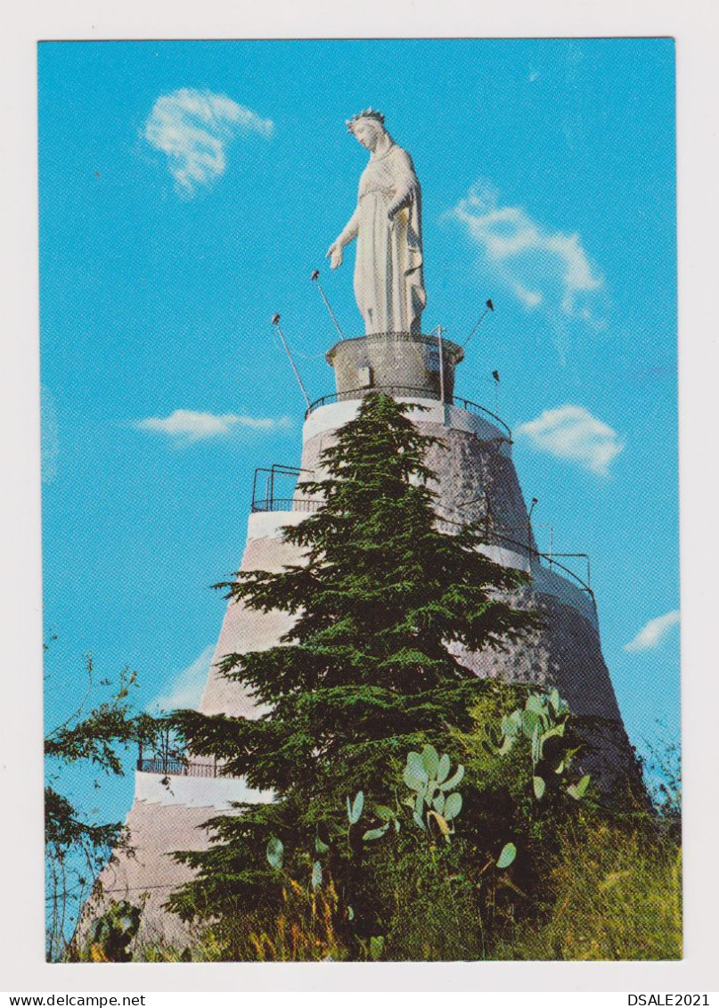 Lebanon Liban Harissa Our Lady Of Lebanon Statue, View Vintage Photo Postcard RPPc AK (1354) - Liban