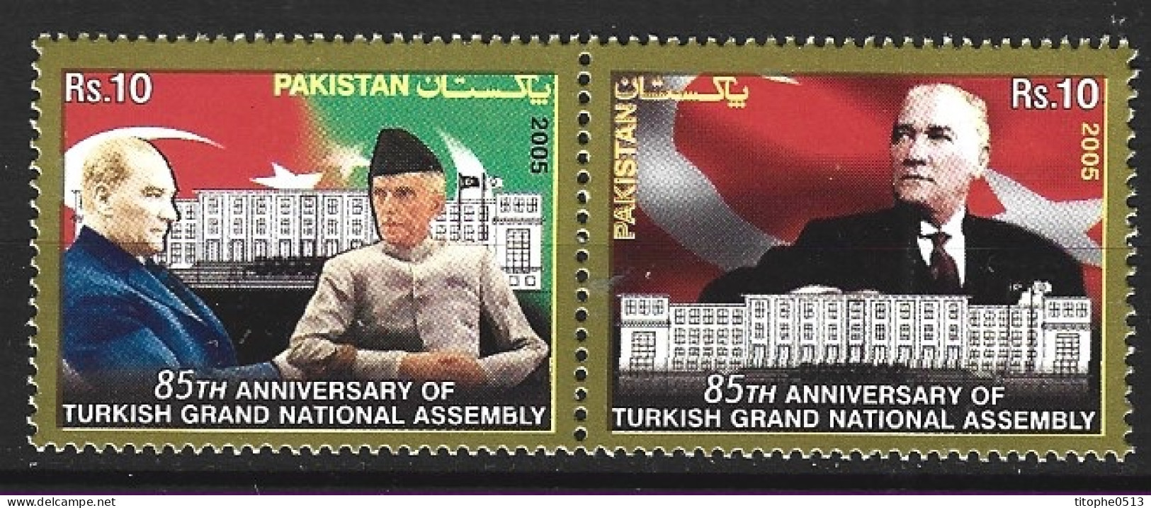 PAKISTAN. N°1182-3 De 2005. Atatürk. - Pakistán