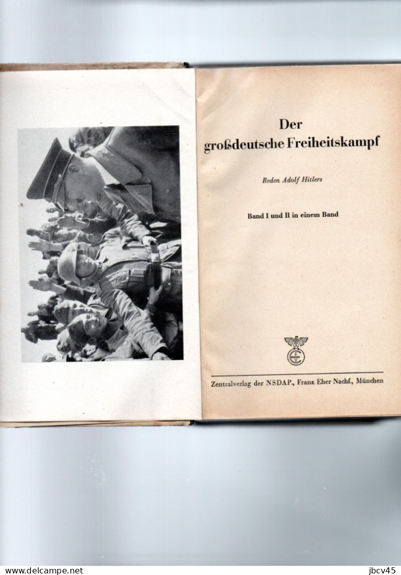 Der Grofsdentsche Freiheitskampf  Reden Adolf Hittlers BandI Und II In Einem Band 1942 - 5. Guerres Mondiales