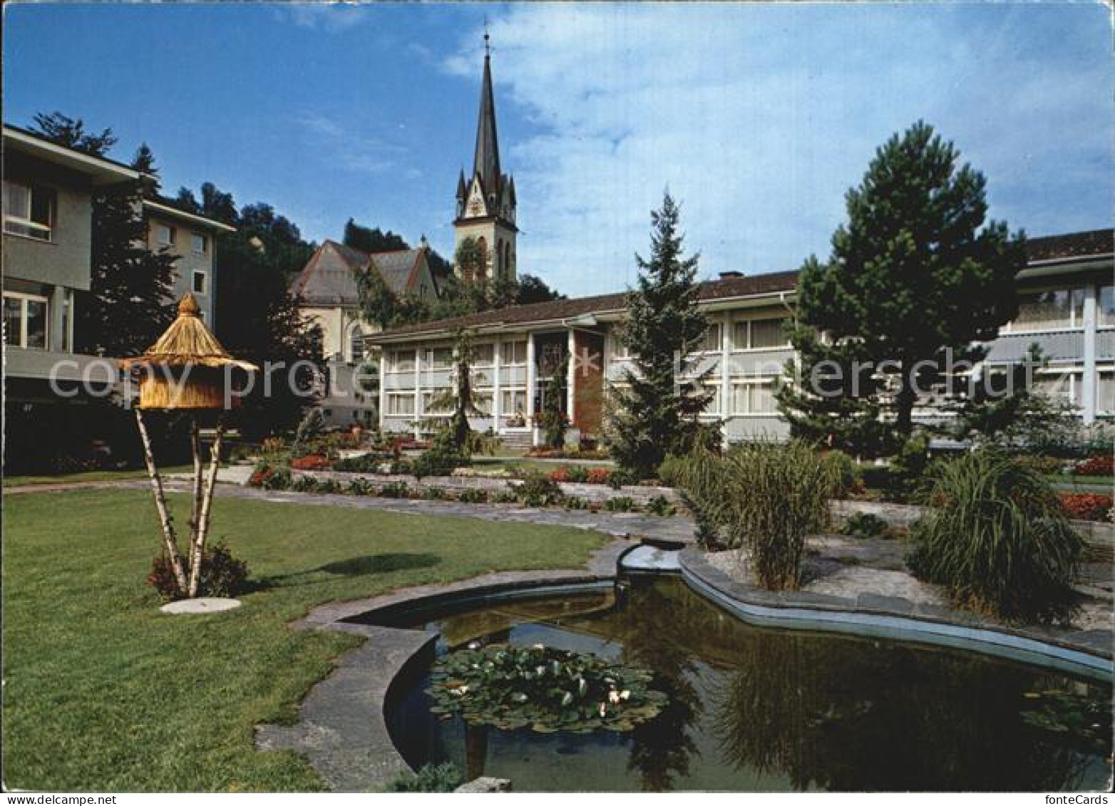 12587197 Dussnang Kneipp Kurhaus Parkanlage Teich Kirchturm Dussnang - Other & Unclassified