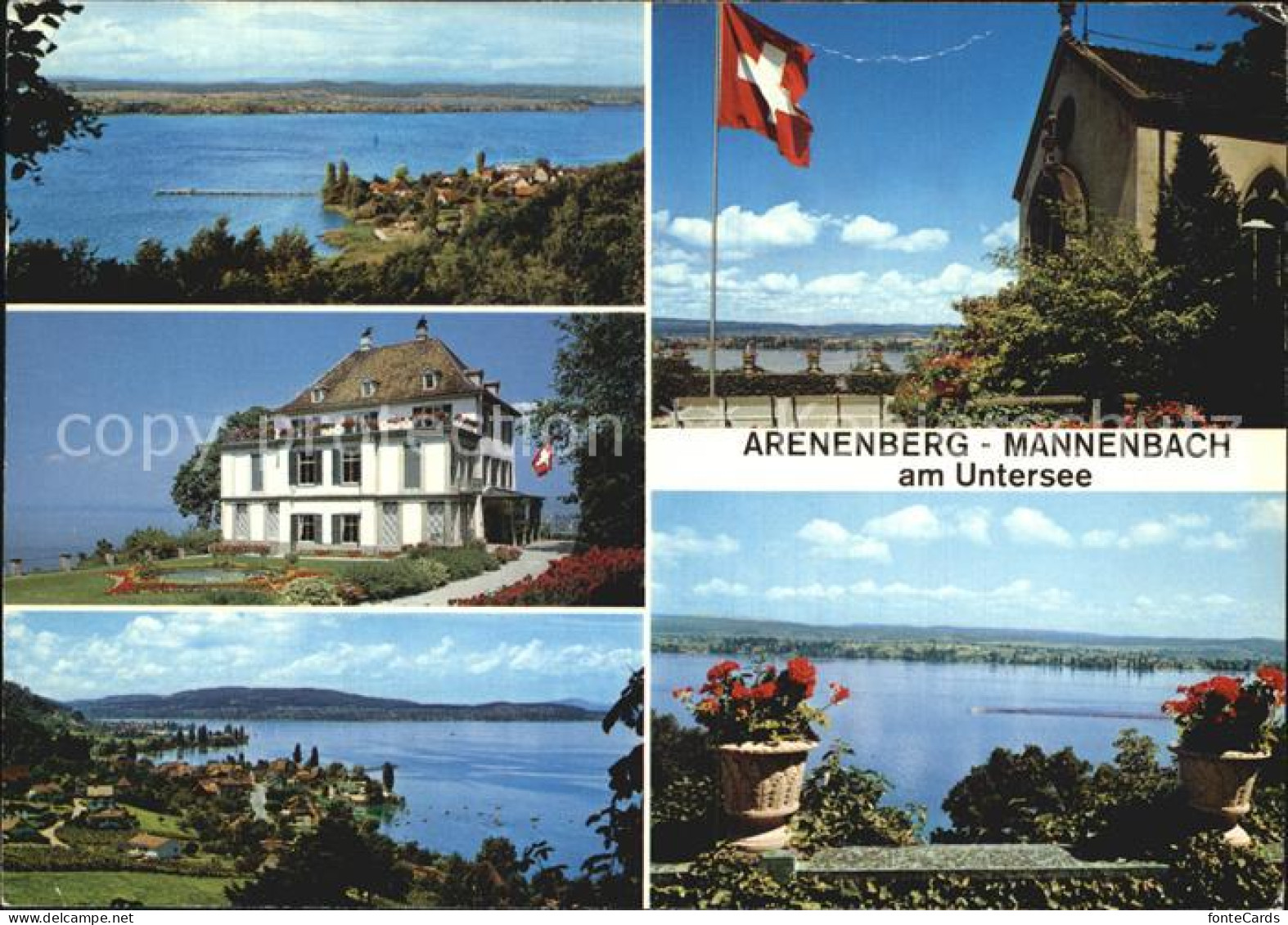 12587077 Arenenberg Napoleon Museum Schloss Schweizer Flagge Untersee Bodensee  - Other & Unclassified