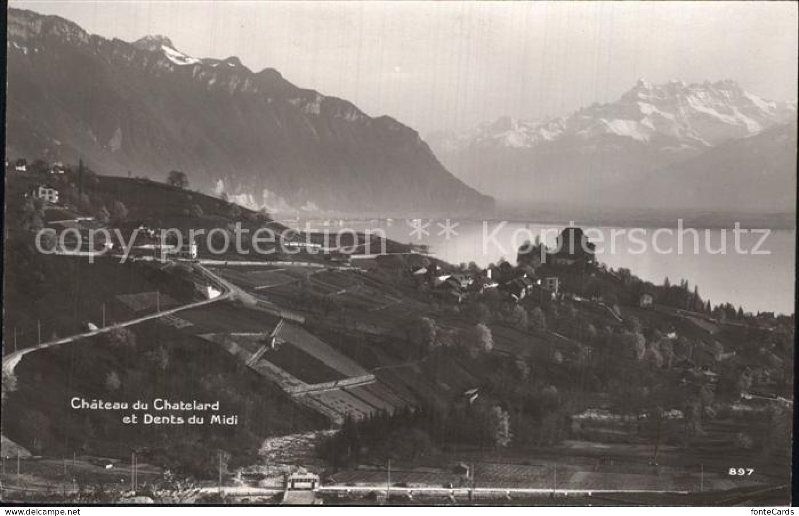 12586297 Clarens Montreux Panorama Lac Leman Dents Du Midi Genfersee Alpen Montr - Andere & Zonder Classificatie