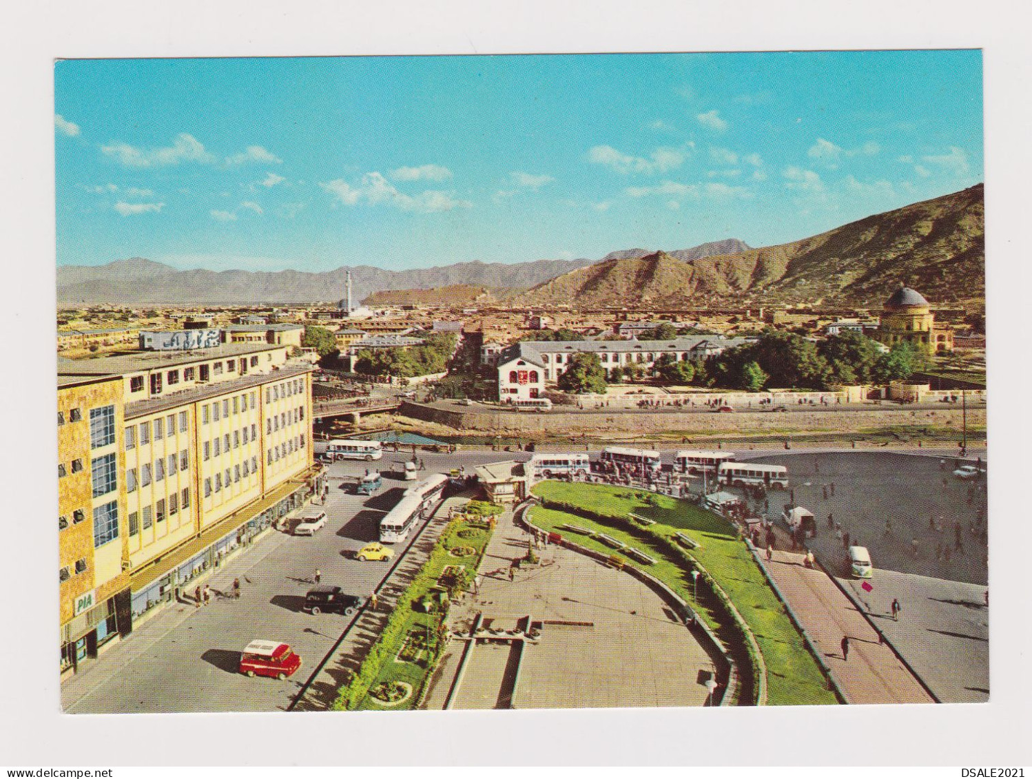 Afghanistan KABUL MOHD. JAN KHAN WATT KABUL View, Street, Old Cars, Bus, Vintage Photo Postcard RPPc AK (1284) - Afganistán