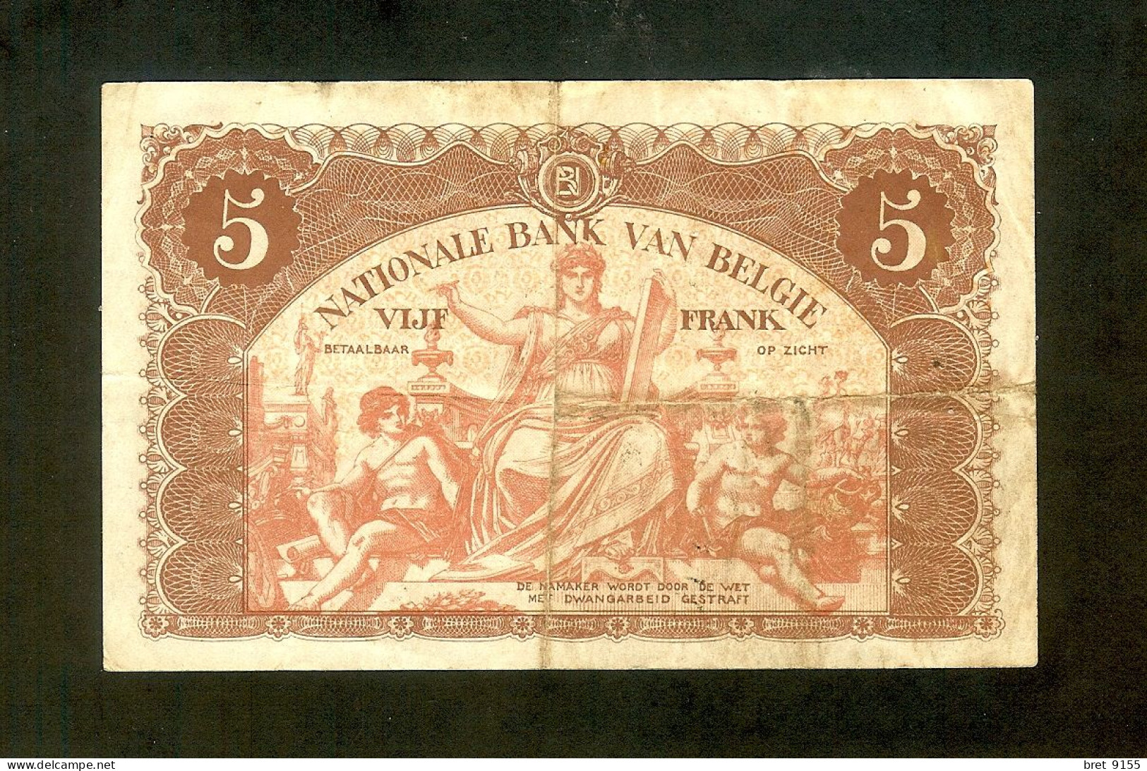 BANQUE NATIONALE DE BELGIQUE 5 FRANCS 1914 - 5 Franchi