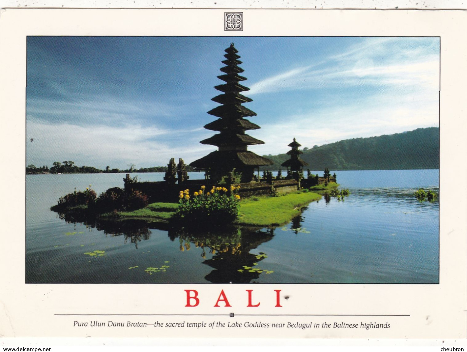 INDONESIE. BALI (ENVOYE DE). " THE SACRED TEMPLE OFTHE LAKE GODDESS ".ANNEE 1991+ TEXTE + TIMBRES. FORMAT 16,5x 11,5 Cm - Indonésie