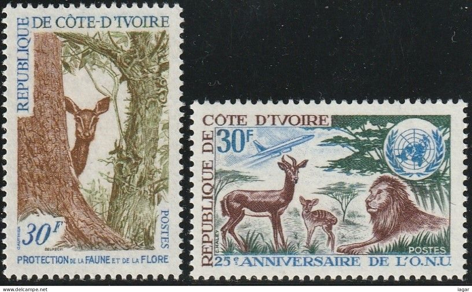 THEMATIC FAUNA AND FLORA PROTECTION:  WILD ANIMALS   -   COTE D'IVOIRE - Other & Unclassified