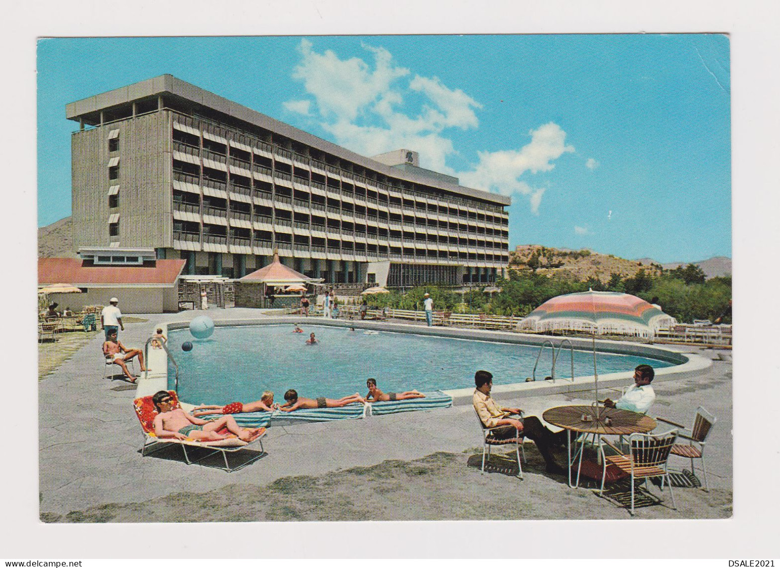 Afghanistan KABUL Hotel INTERCONTINENTAL Pool Area, View Vintage Photo Postcard RPPc AK (1286) - Afghanistan