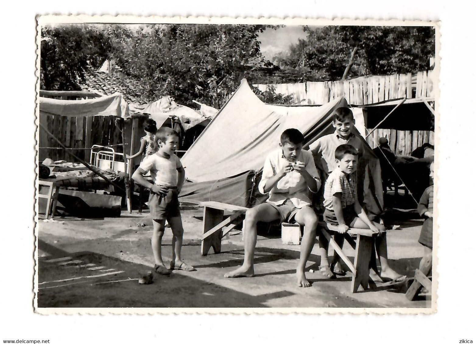 Photo ( 8.5cm/12cm ) - Children,camp - Personnes Anonymes