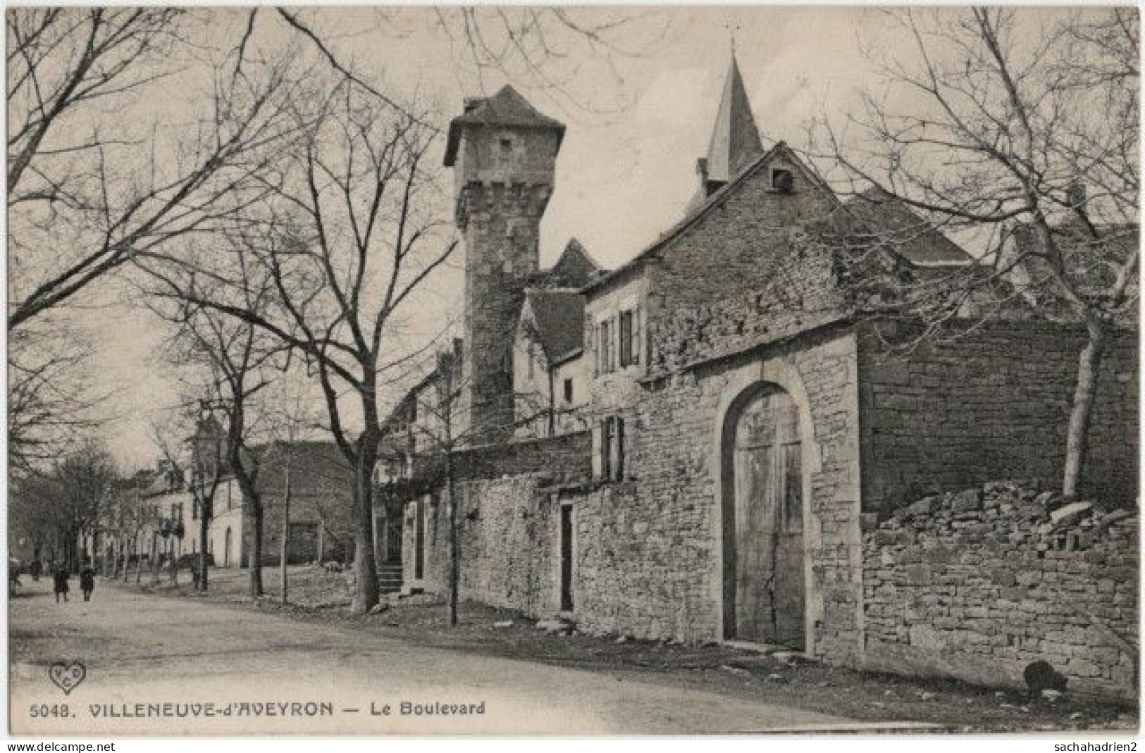 12. VILLENEUVE-D'AVEYRON. Le Boulevard. 5048 - Autres & Non Classés