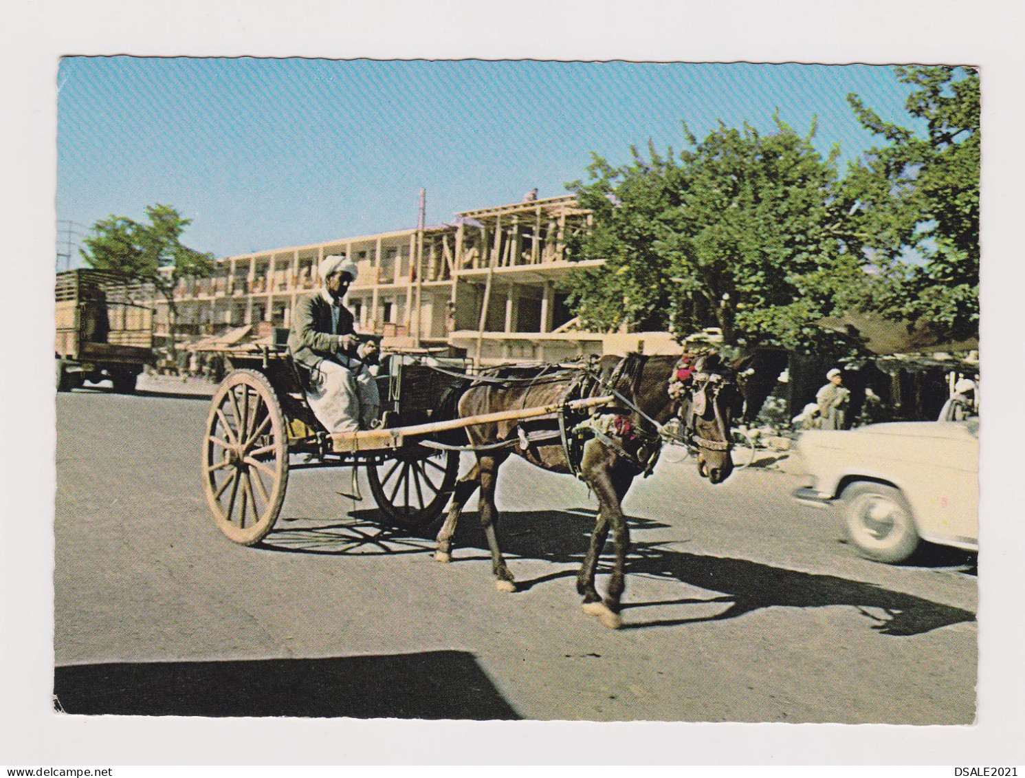 Afghanistan KABUL Traditional Horse Buggy (GADDY), Street Scene, View Vintage Photo Postcard RPPc AK (1283) - Afganistán