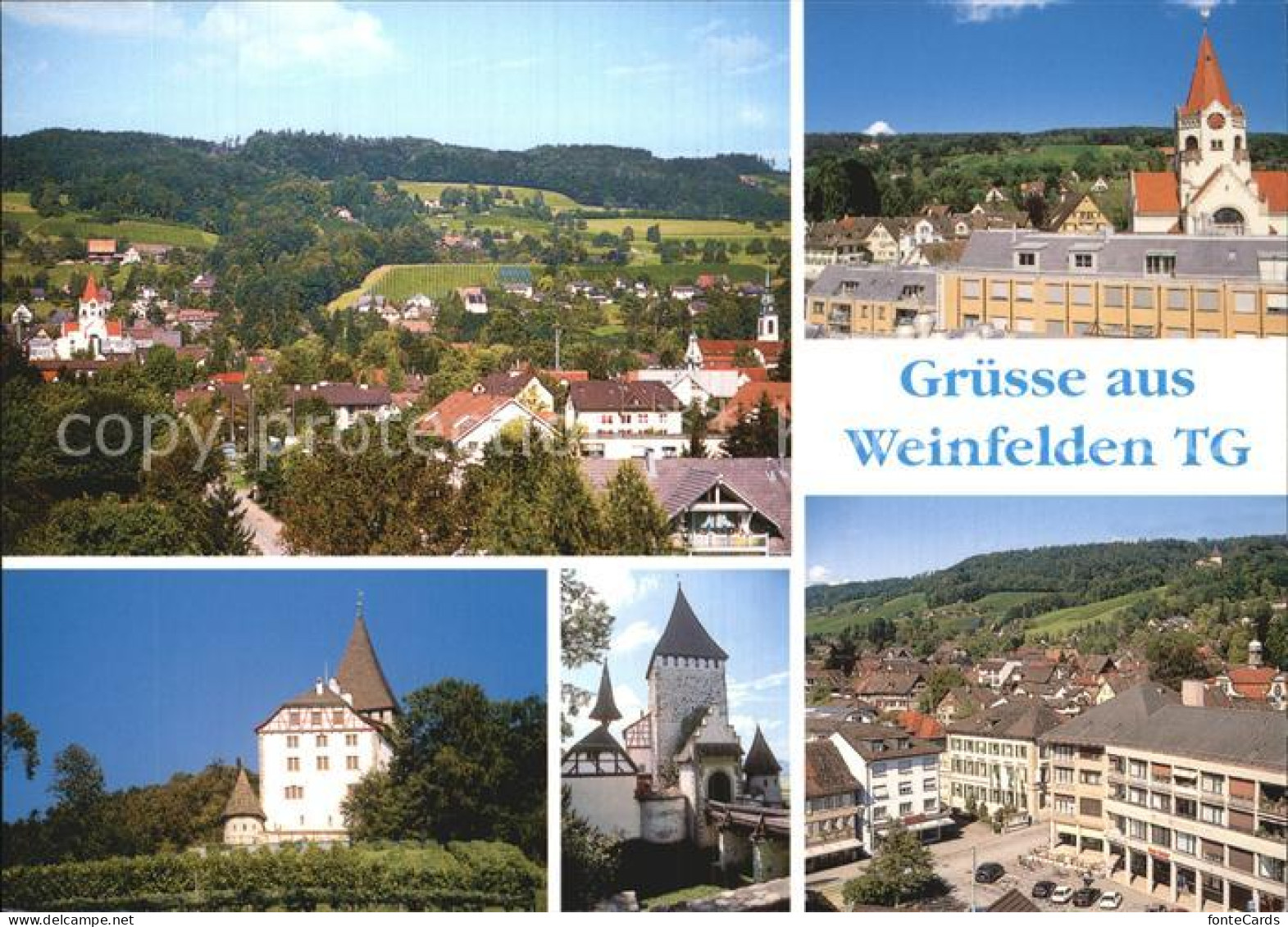 12578847 Weinfelden Panorama Kirche Schloss Teilansicht Weinfelden - Sonstige & Ohne Zuordnung