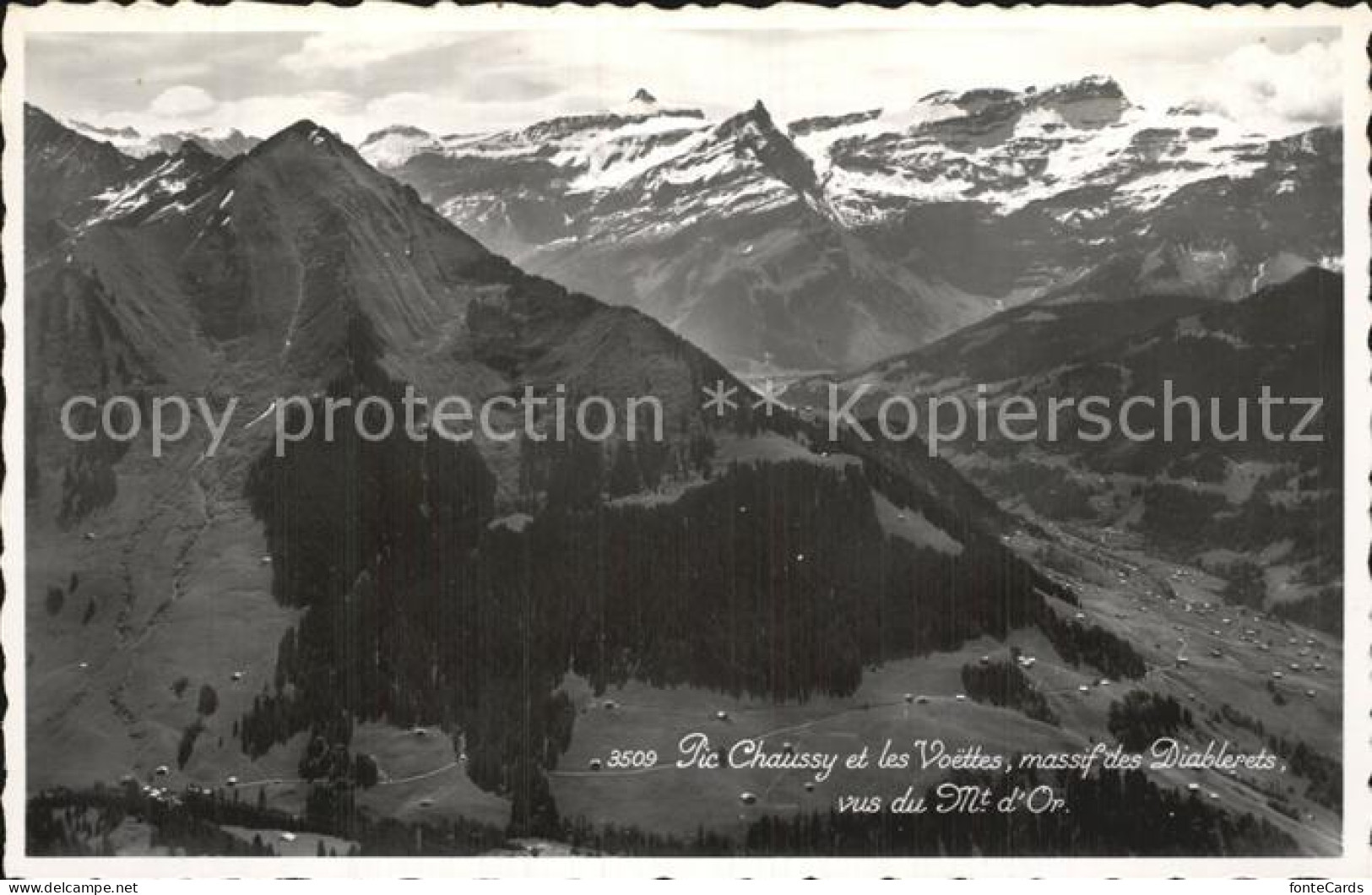 12575837 Les Diablerets Pic Chaussy Et Les Voettes Massif Des Diablerets Vus Du  - Sonstige & Ohne Zuordnung