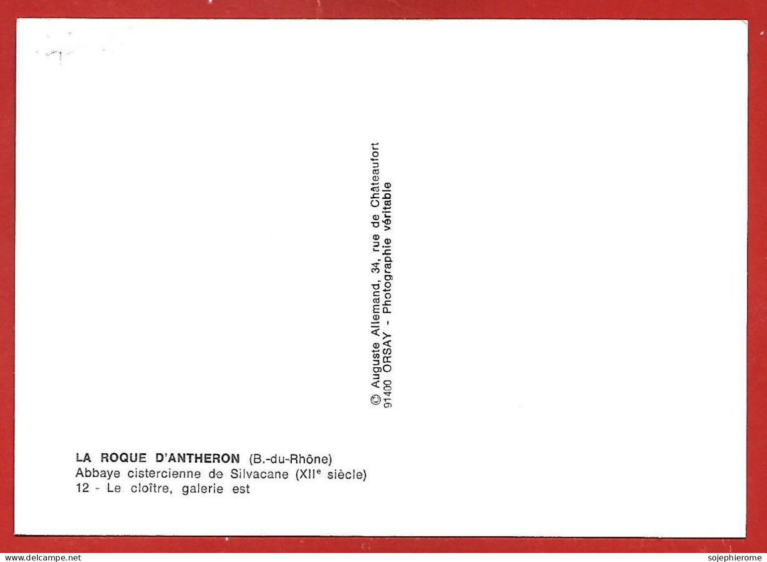 La Roque D'Anthéron (13) Abbaye Cistercienne De Silvacane (XIIe S.) Le Cloître Galerie Est 2scans - Autres & Non Classés