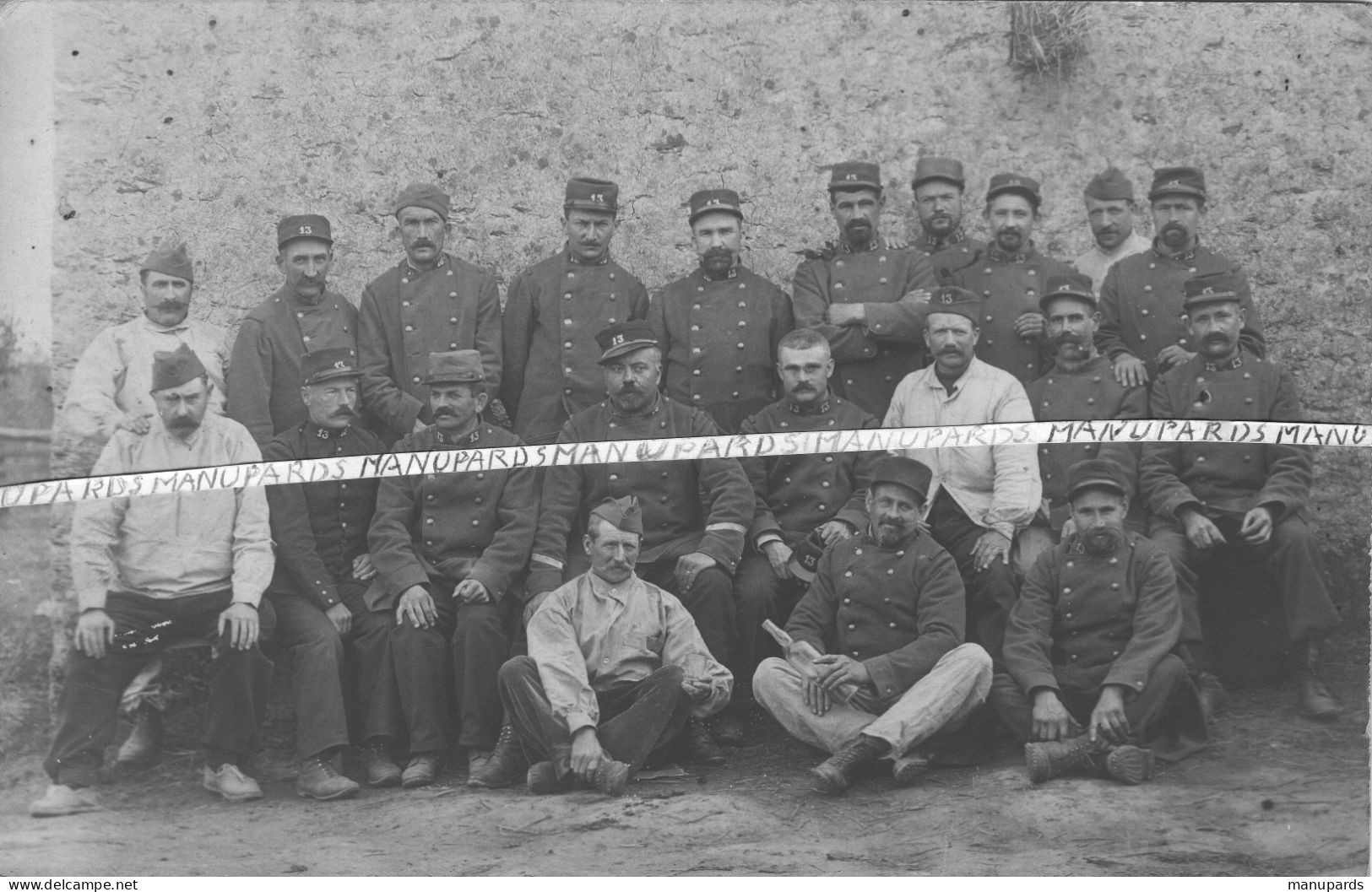 1914 - 1916 / CARTE PHOTO /  13e RIT ( COMPIEGNE ) / 13e REGIMENT D'INFANTERIE TERRIRORIALE / POILUS / POILU - Krieg, Militär