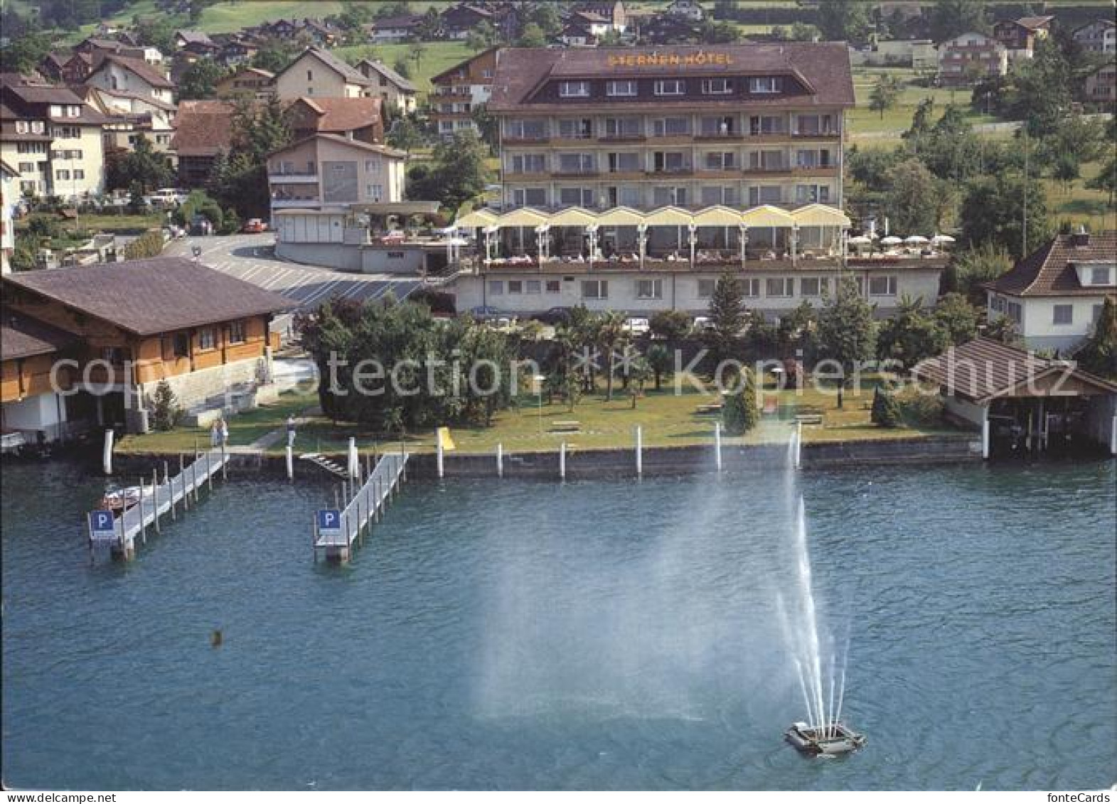 12566047 Beckenried Sternen Hotel Am See Fliegeraufnahme Beckenried - Andere & Zonder Classificatie